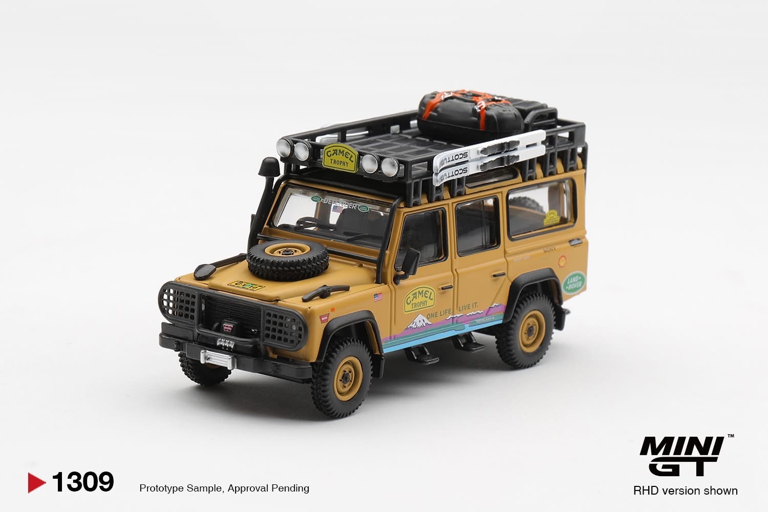 預訂 Pre Order - MiniGT 1309 Land Rover Defender 110 1998 Camel Trophy Tierra del Fuego CT.10 USA       (MGT01309-R/ MGT01309-BL)