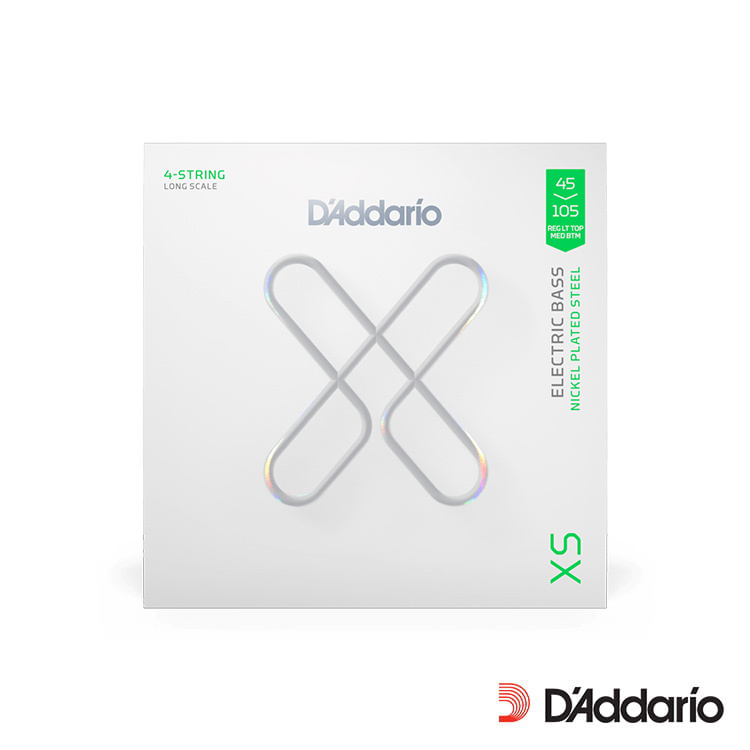 DAddario XS Nickel Bass Strings 45/105 鎳纏繞 包膜 電貝斯弦