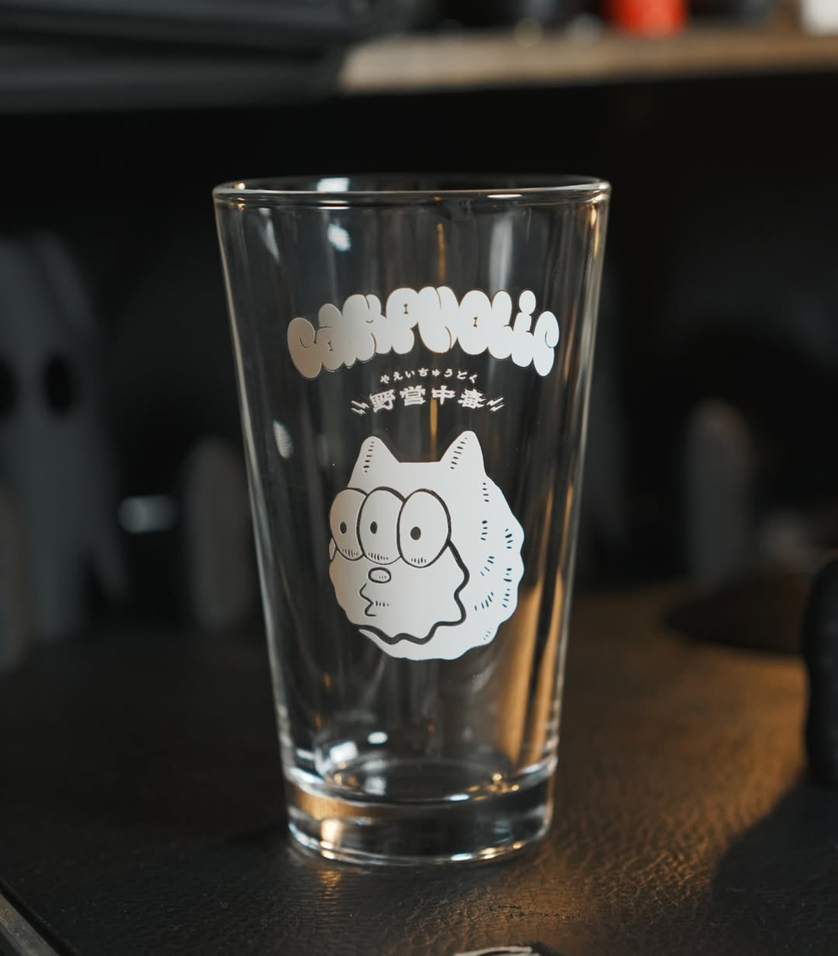 Camp Holic | pint glass Holic Cat 野營中毒 玻璃杯｜FS露營選物
