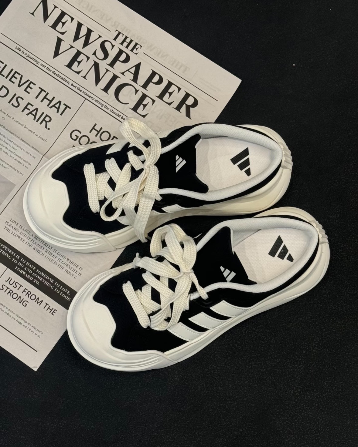 Adidas Maxxcourt Mule 大頭 厚底 增高 穆勒鞋 黑色