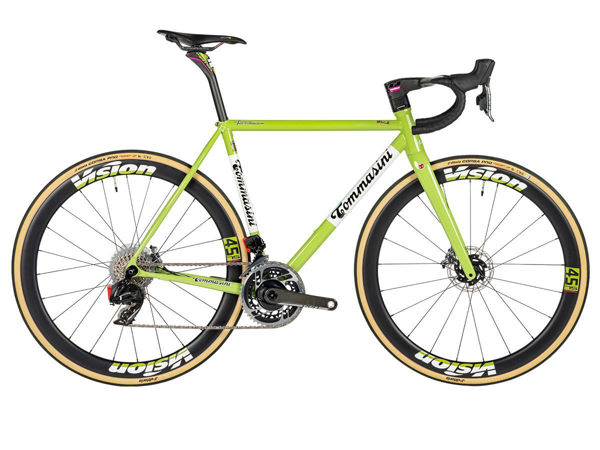 Tommasini Fire ICS 全內線鋼管公路車 - Matcha Green/抹茶綠 - SRAM RED ETAP AXS 2x12