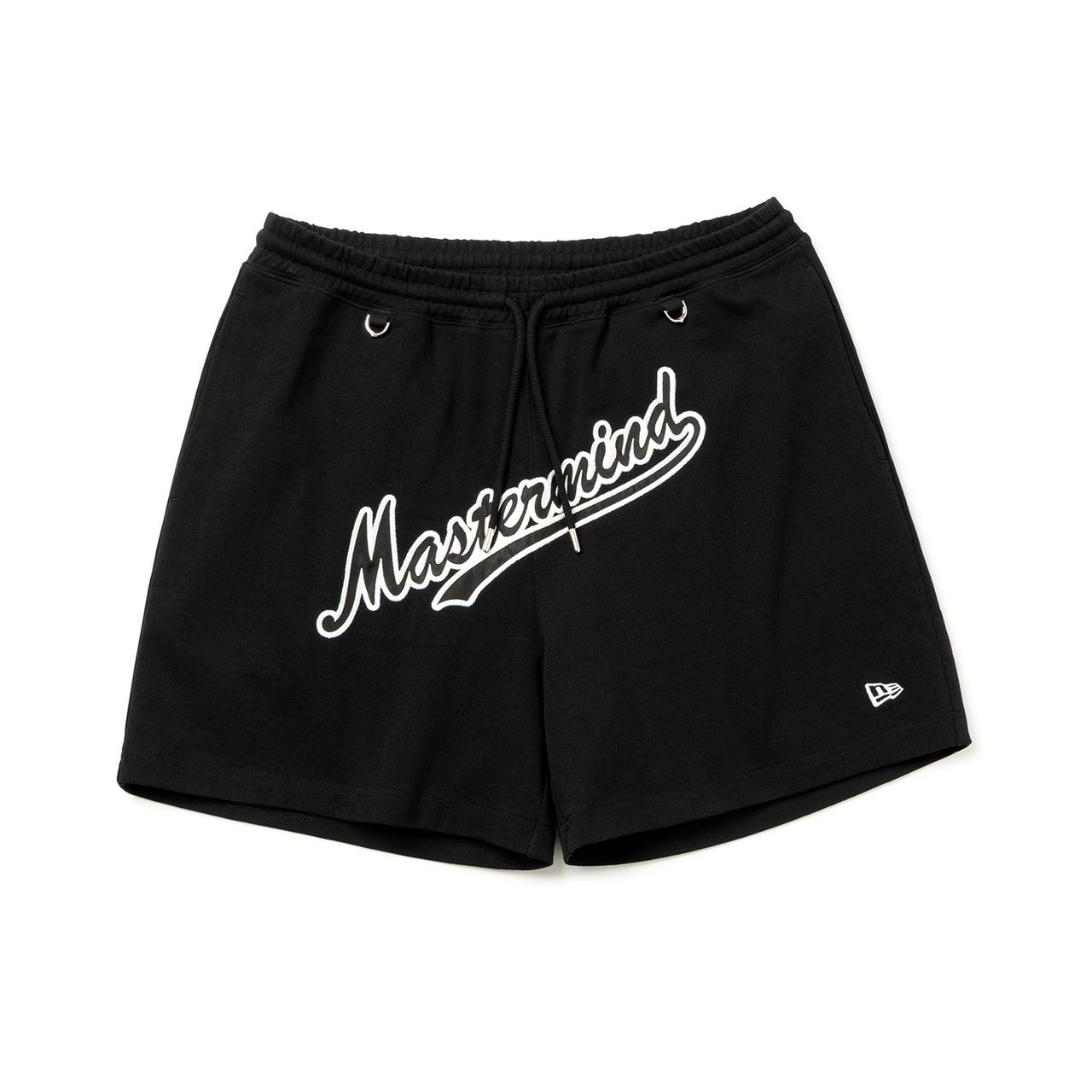 -(B5b04)-NEW ERA × mastermind JAPAN HW CT S PANTS MMJ SCRIPT 聯名 黑色 短褲