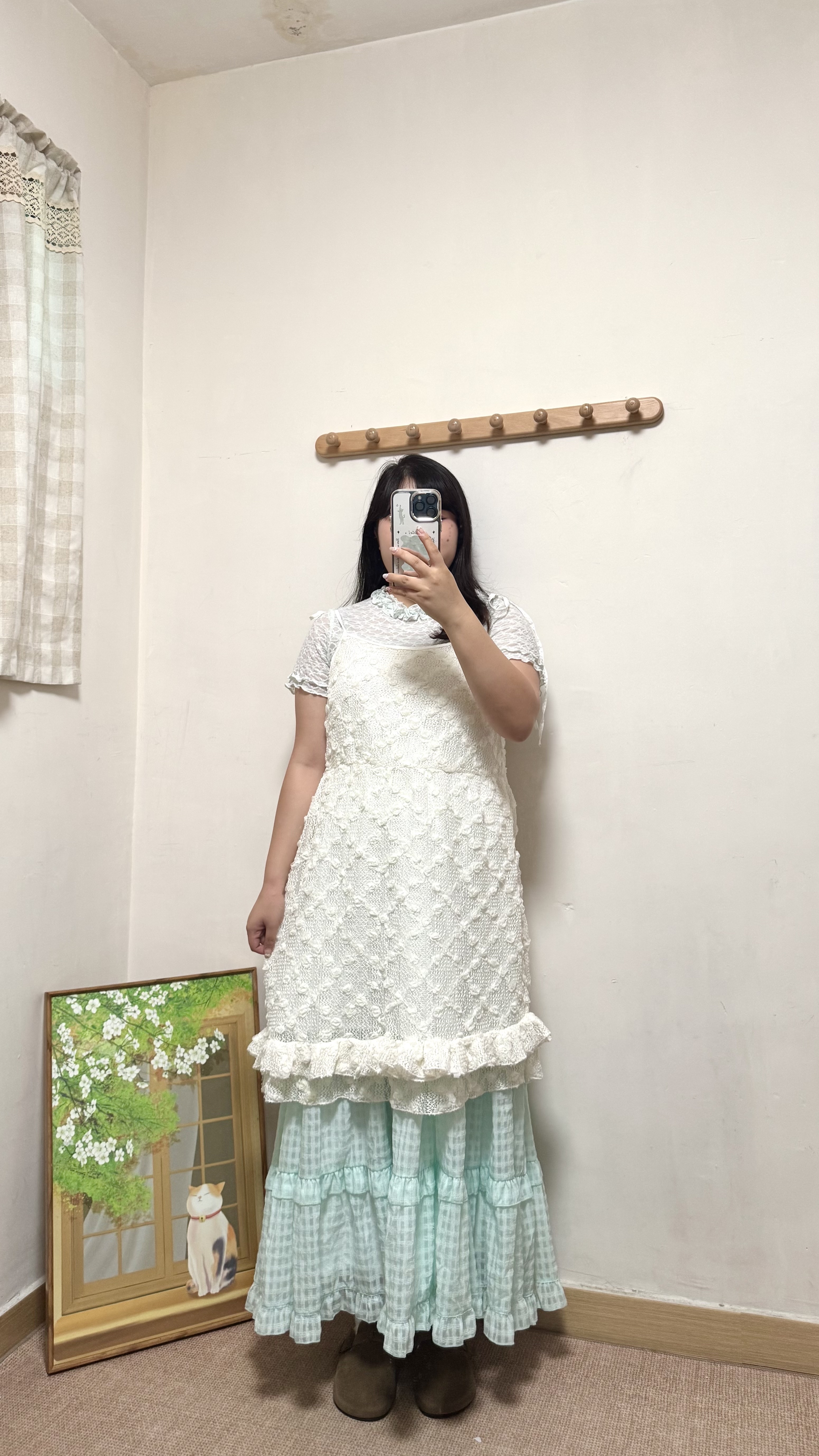 小花Ruffle捲邊Top