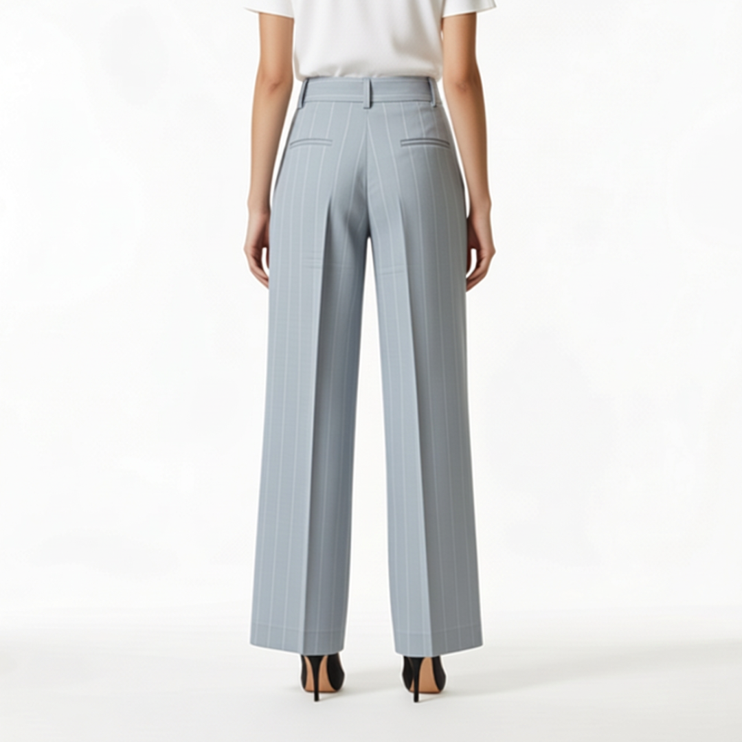 1TS0319-082 [TWINSET] Fluid Pinstripe Trousers Skyline Pinstripe #261AP2084 (C-EU-E)