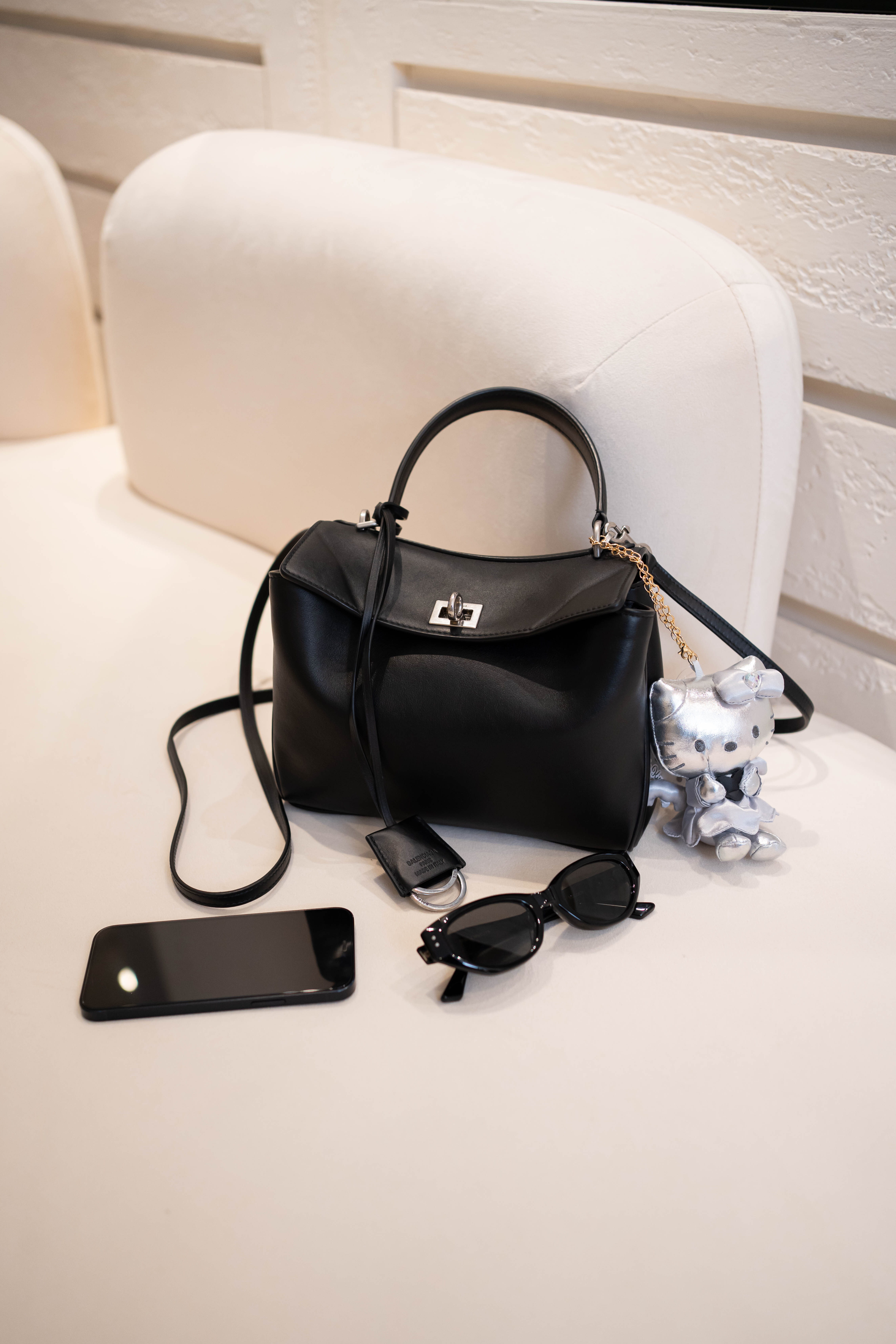 Balenciaga mini rodeo 黑銀色