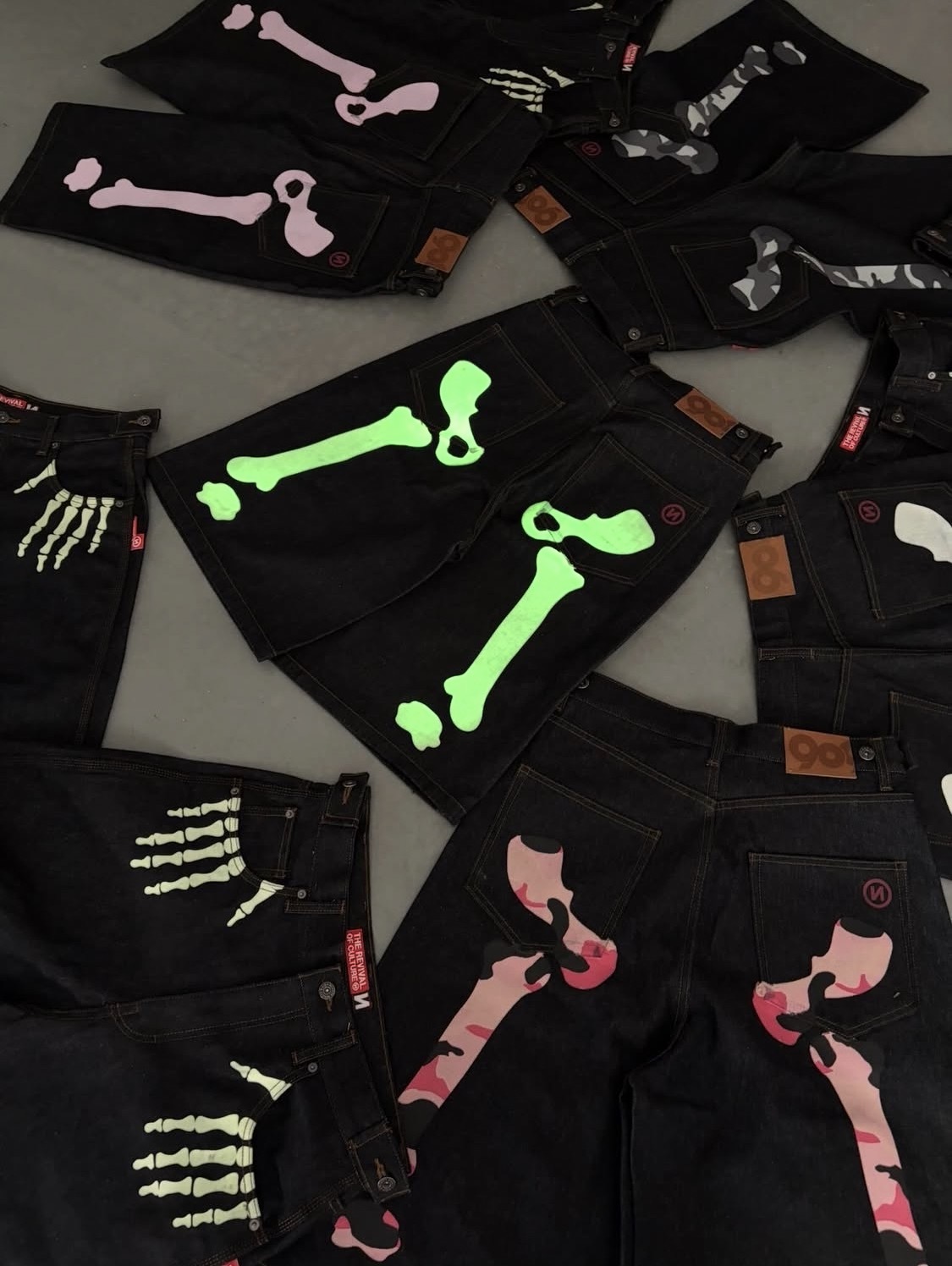 現貨！日本 9090 Bone Hand Denim Jorts 骨頭七分牛仔褲 (4colors)