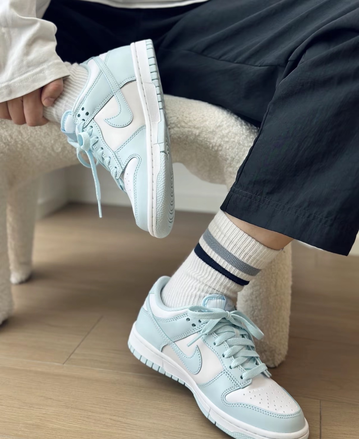 大童鞋 女生尺寸 NIKE DUNK LOW GS 'Glacier Blue' 白冰藍 經典 復古 休閒鞋【FB9109-105】