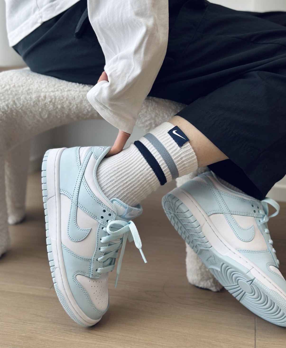 大童鞋 女生尺寸 NIKE DUNK LOW GS 'Glacier Blue' 白冰藍 經典 復古 休閒鞋【FB9109-105】
