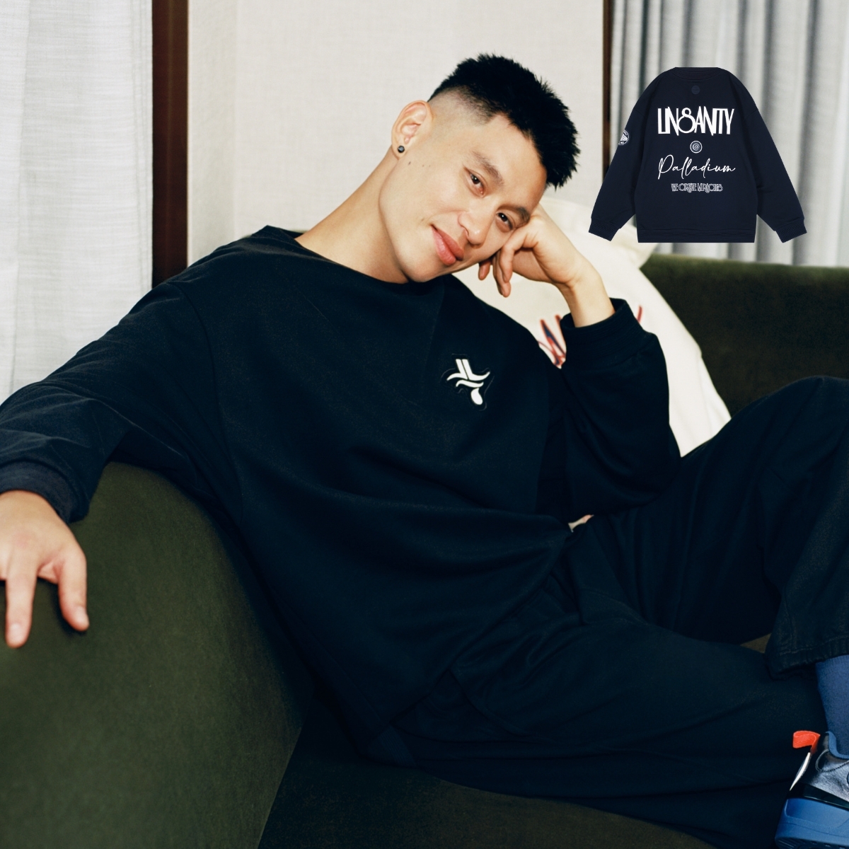 男裝 PALLADIUM X JEREMY LIN LINSANITY LOGO 全棉寬鬆衛衣