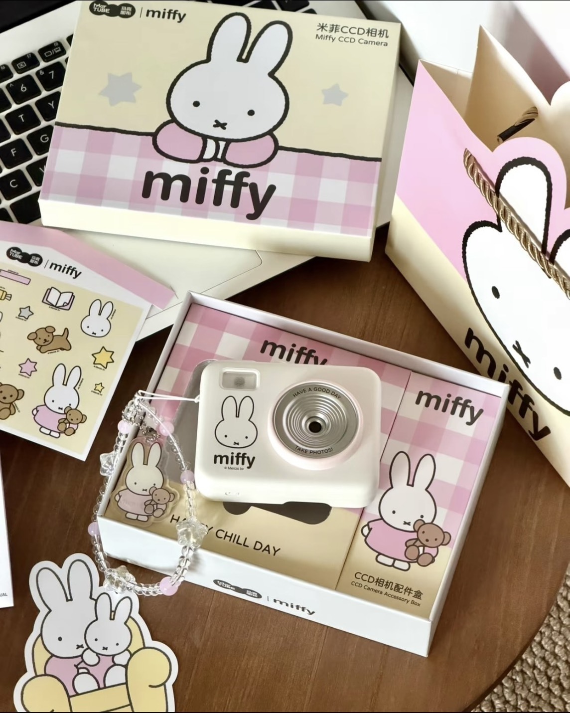 Miffy 兔 正版授權 CCD 翻轉 禮盒 復古 濾鏡 相機 溫柔白
