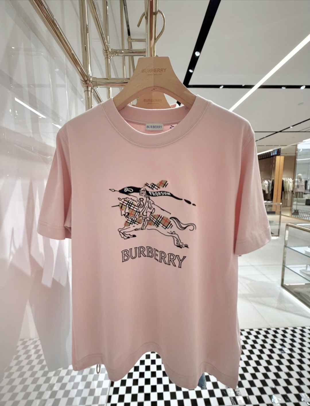BBR 經典刺繡戰馬大Logo 短袖 女款Tee
