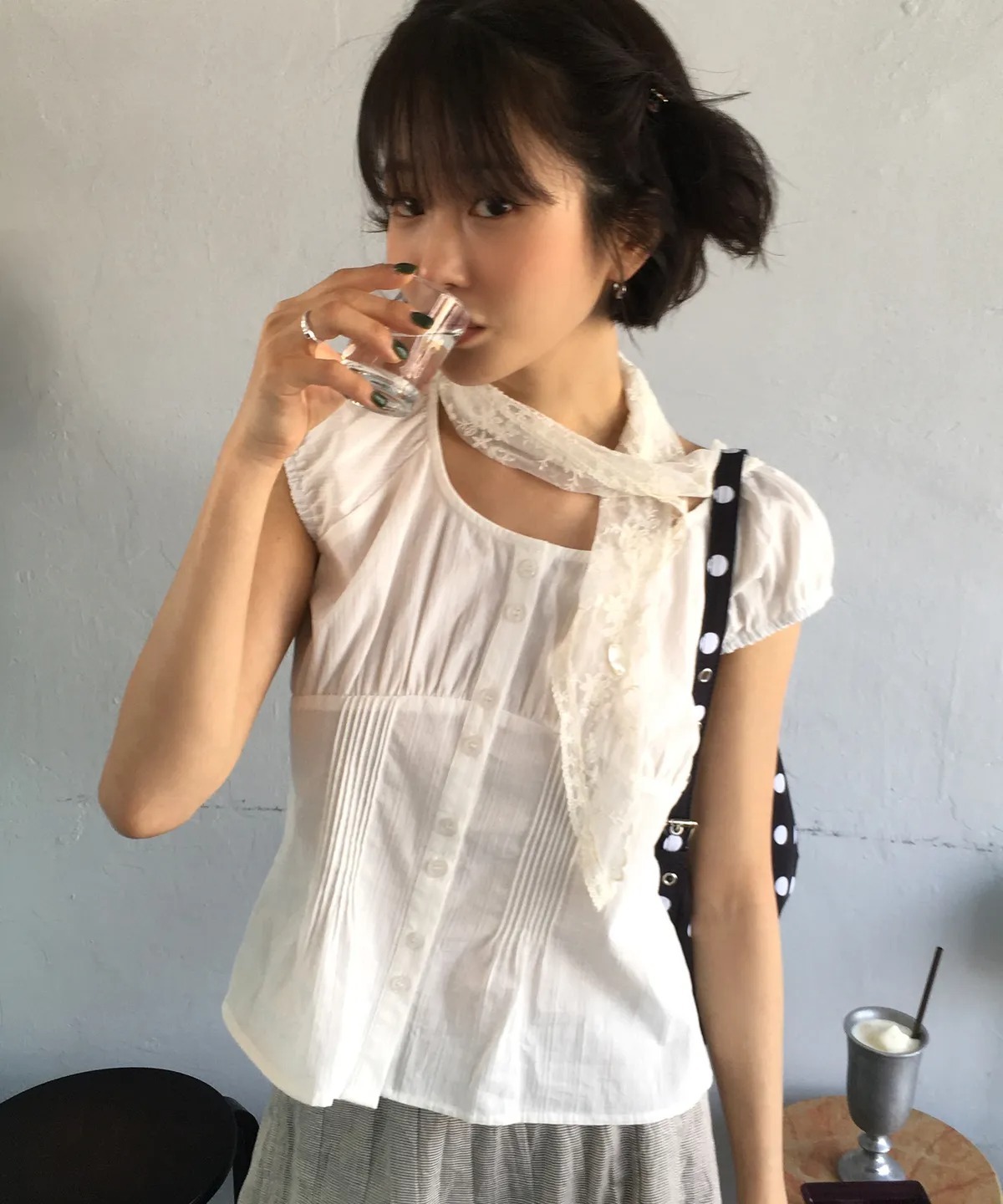 BITTER CELLS Ivy Puff Cap Blouse