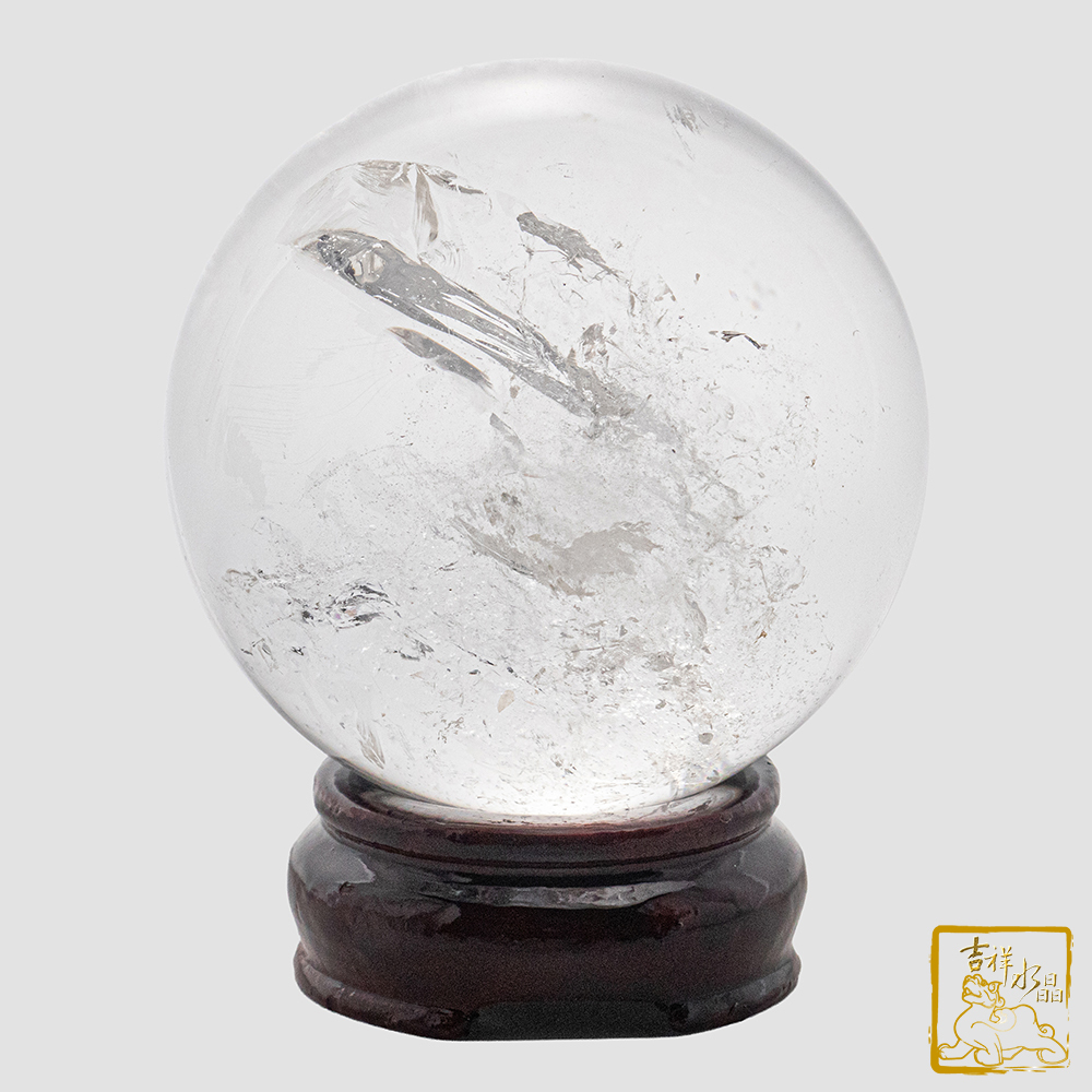白水晶球8cm 淨化磁場【吉祥水晶專賣店】