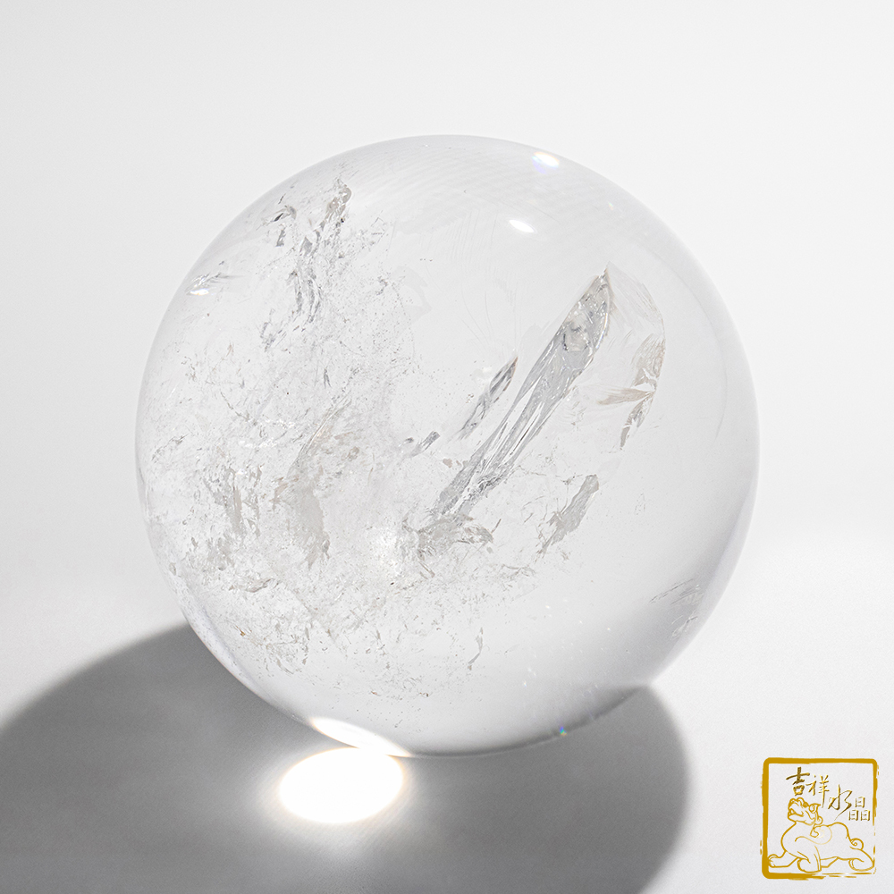 白水晶球8cm 淨化磁場【吉祥水晶專賣店】