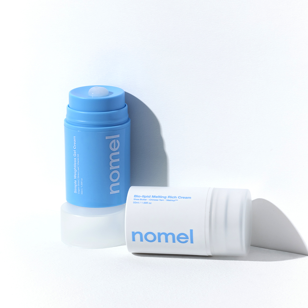 nomel 原生細緻潤膚霜使用情境，深層滋潤乾燥肌膚保養步驟
