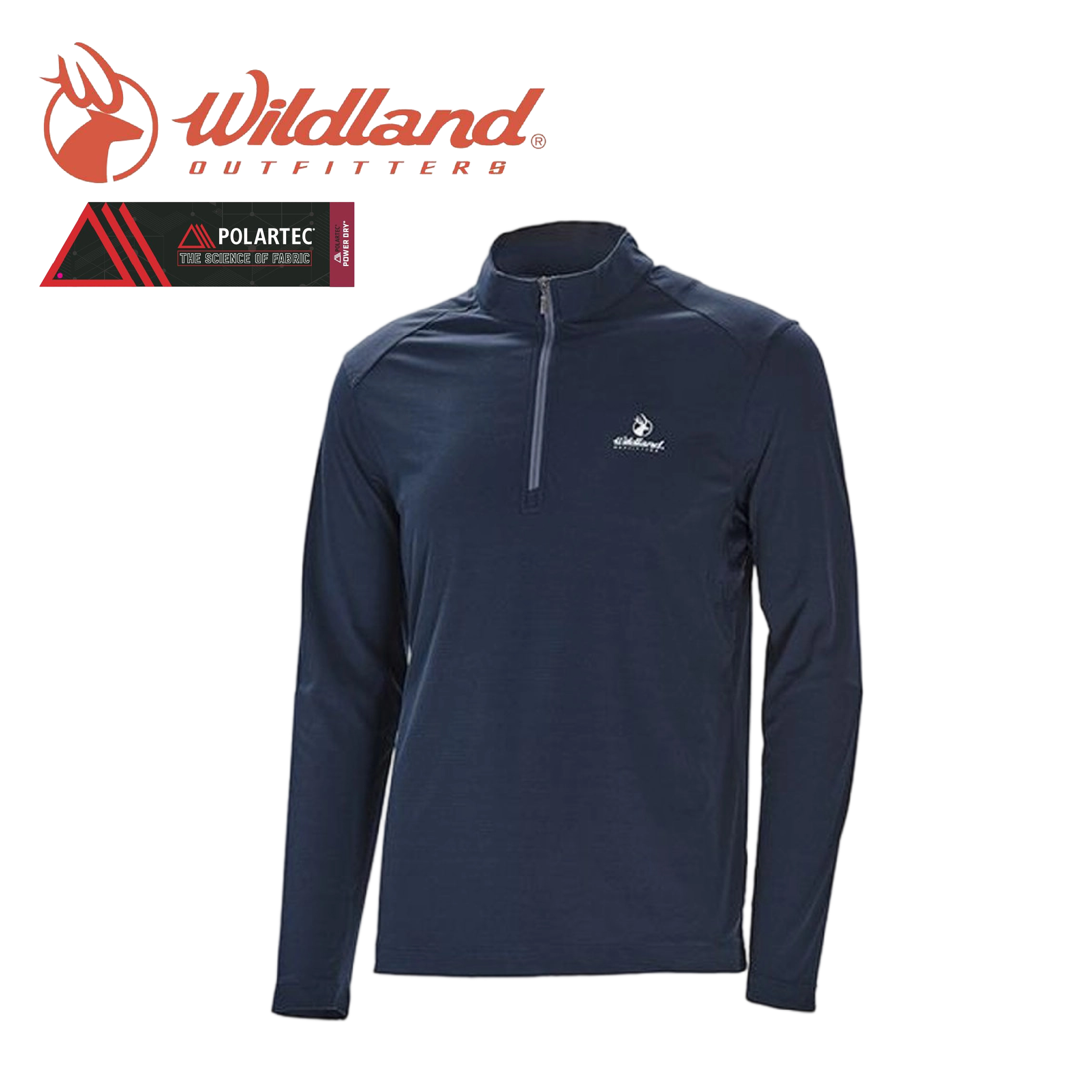 Wildland 荒野 Polartec pd格狀抗臭zip長袖衣 男款 (2色) 11WP1620