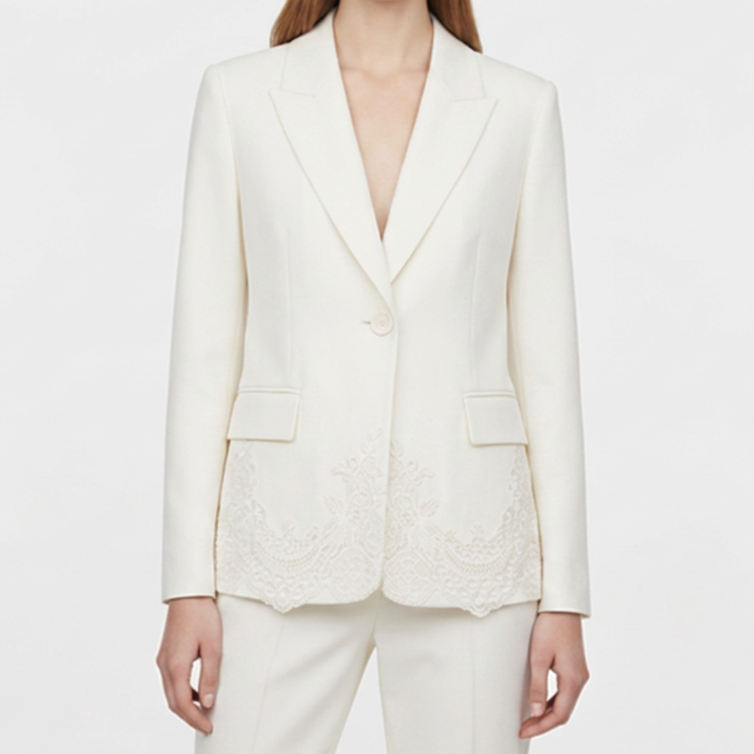 1TS0319-090 [TWINSET] Jacket White #261AP2290 (C-EU-E)