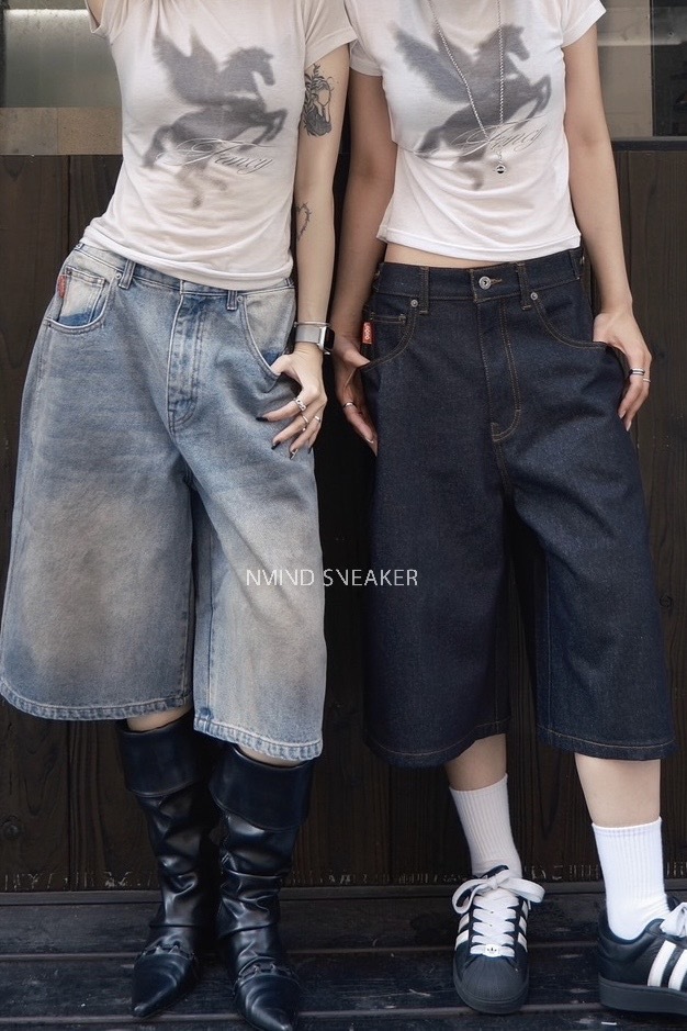 <快速出貨>9090 King Logo Buggy Jorts 七分褲