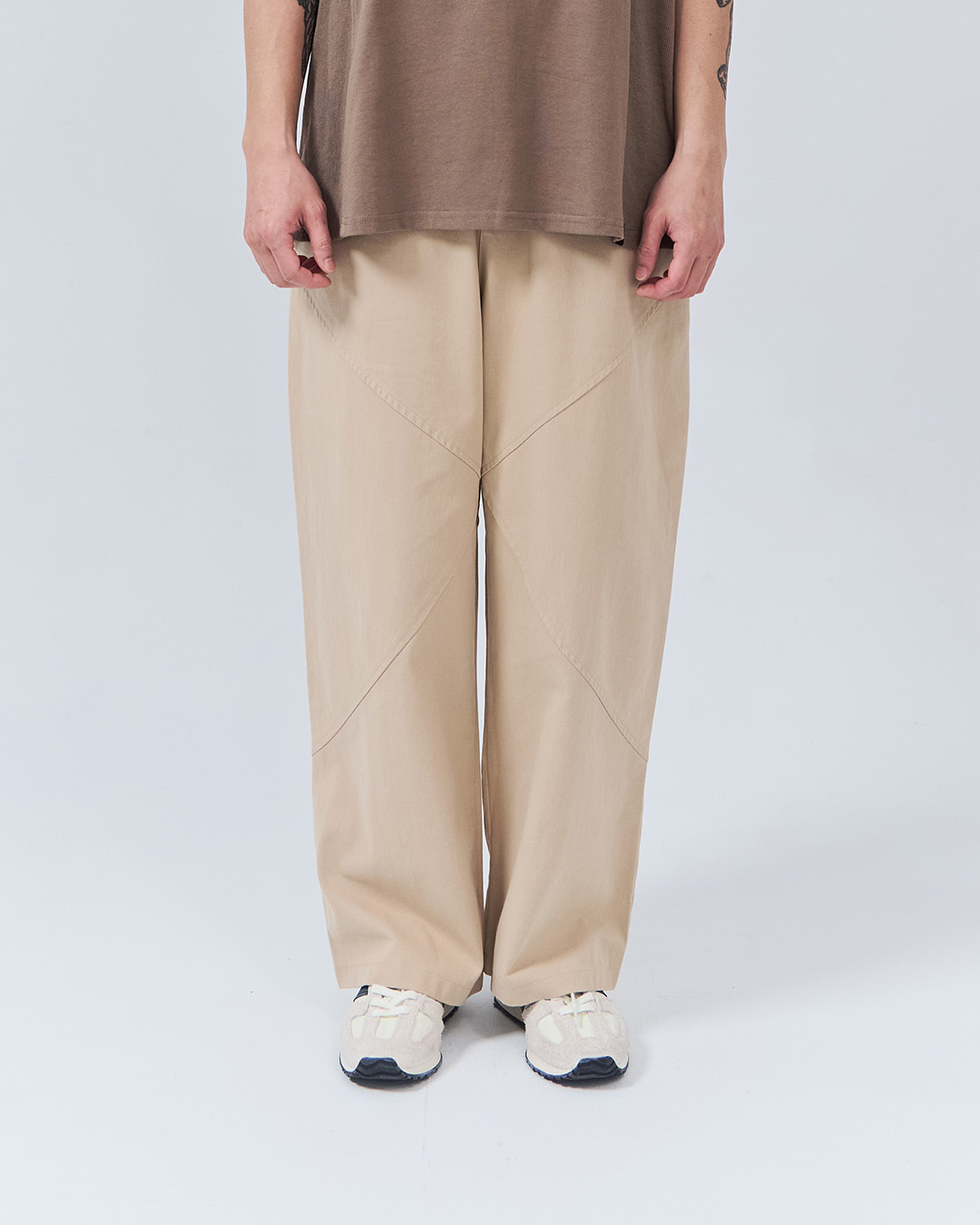Men's Plain Twill Pants with a Khaki Cut - S/M/L/XL【04110581】in stock+pre-order