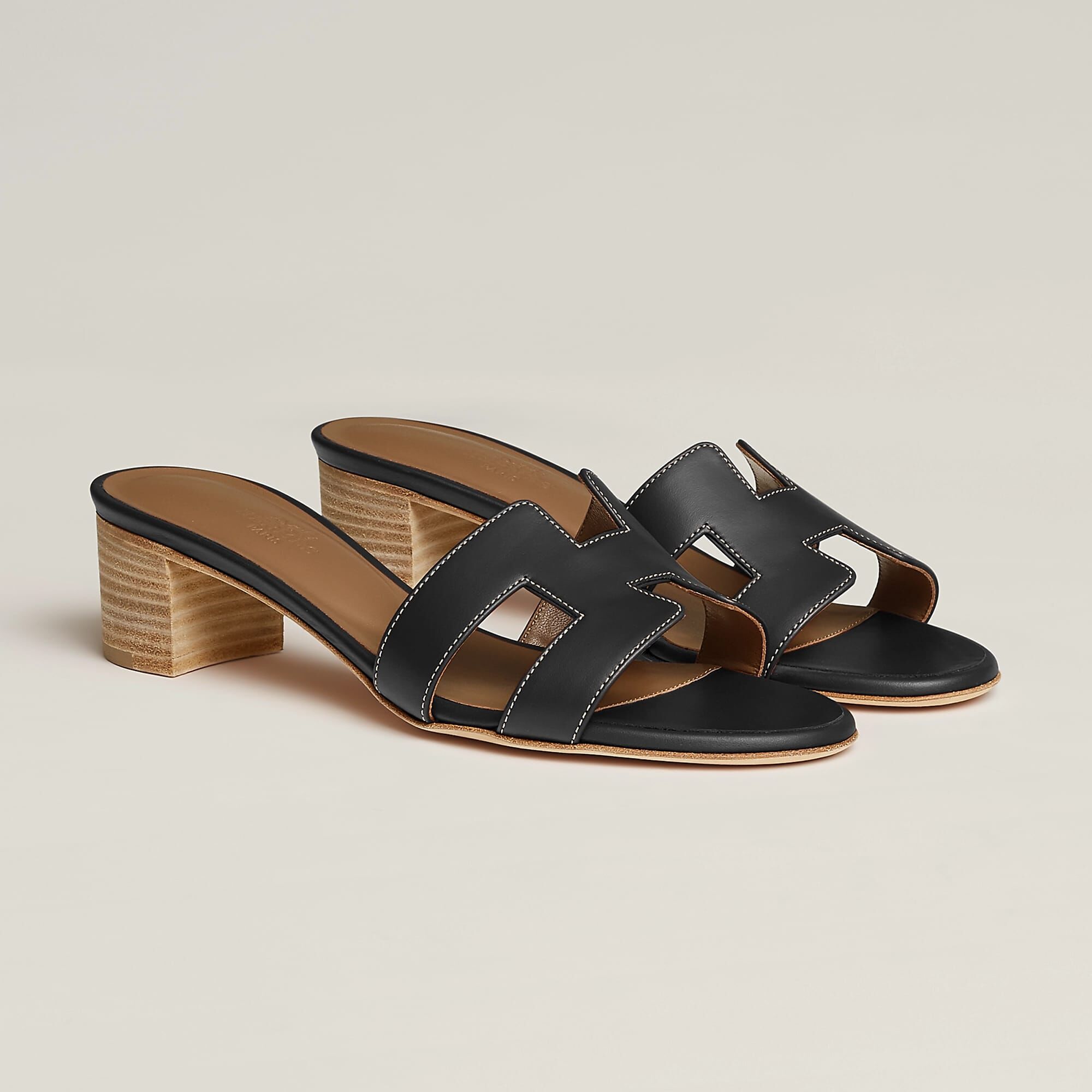 HERMES OASIS SANDALS NOIR 39 高跟涼鞋