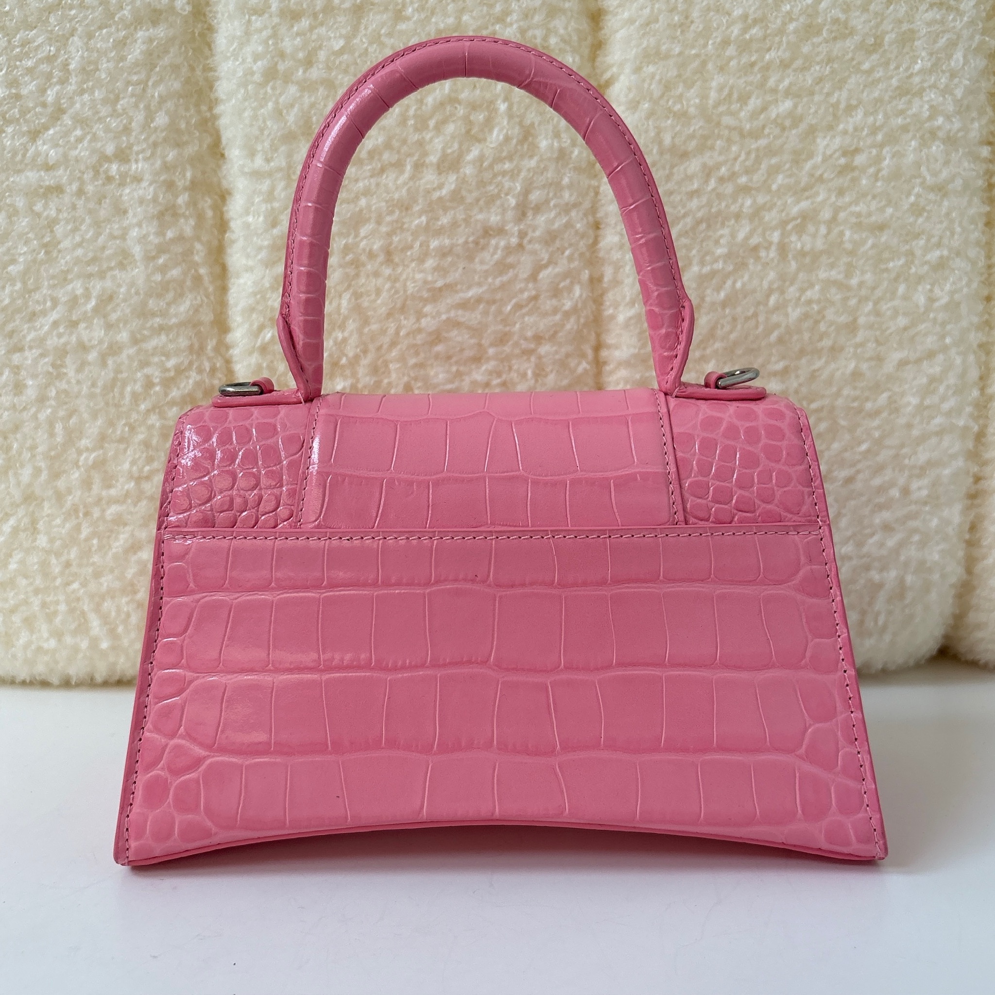 Balenciaga Hourglass Top Handle Bag - Pink / SHW