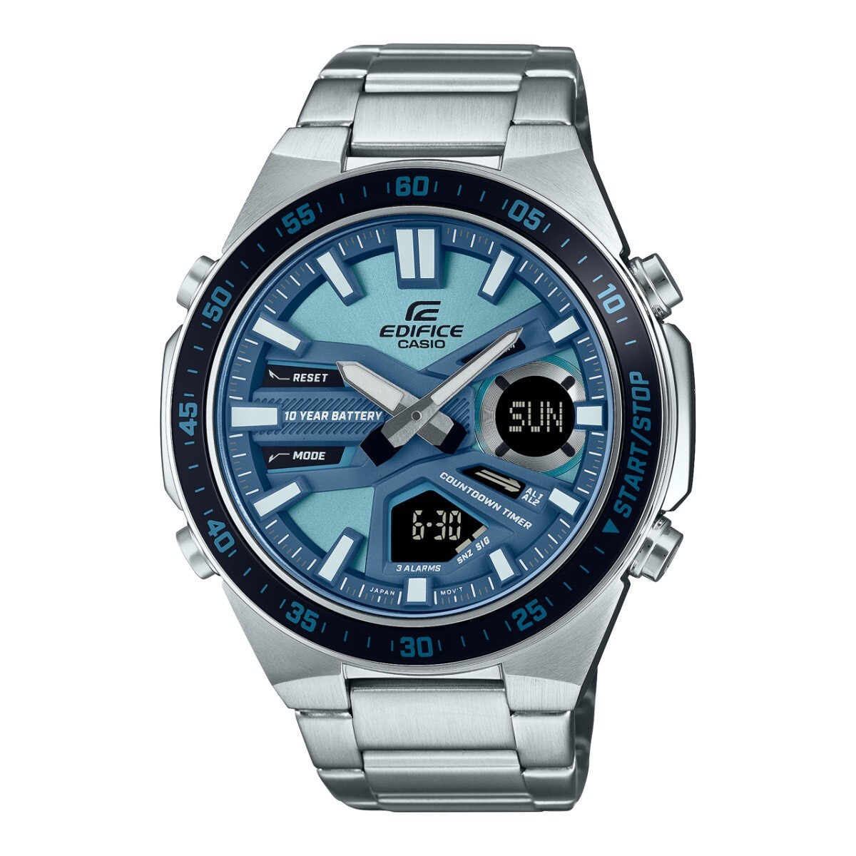 【 EDIFICE】 運動風雙顯腕錶 EFV-C110D-2B 46.9mm 現代鐘錶