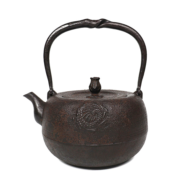 【文秀堂-岩户賢一郎】別製丸型 龍 鐵壺1.8L