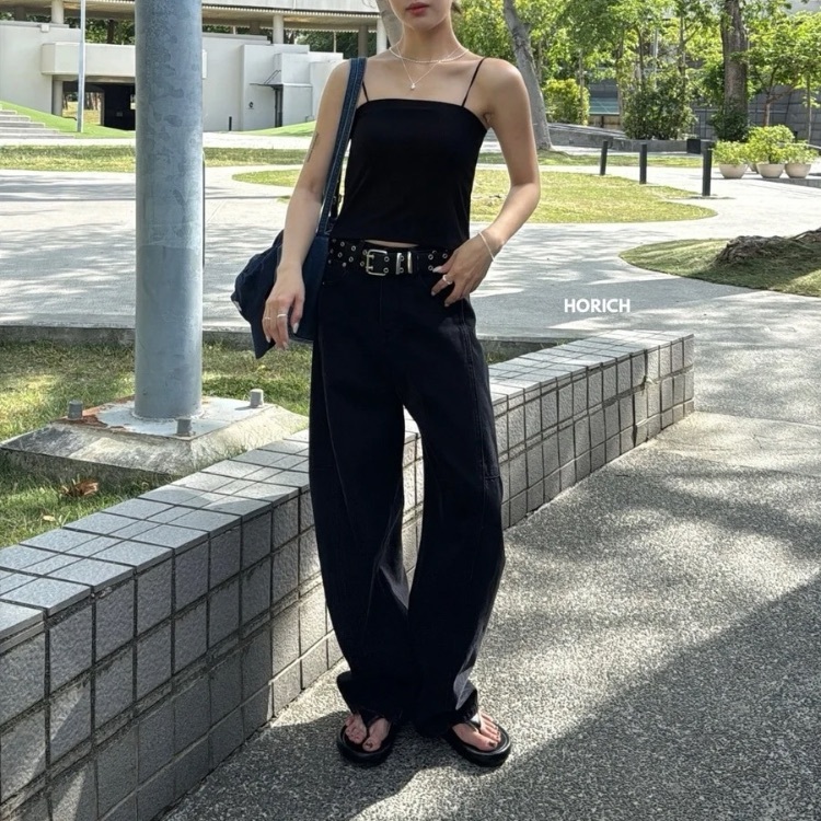 𝗗𝗲𝗰.𝟮𝟯 / 10381-今年必收牛仔寬鬆繭型褲(5色)S-XL / 黑色