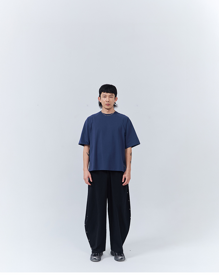 Men's Basic Plain Raglan Sleeve Short-Sleeve Top - Blue M/L/XL【01190346】in stock+pre-order