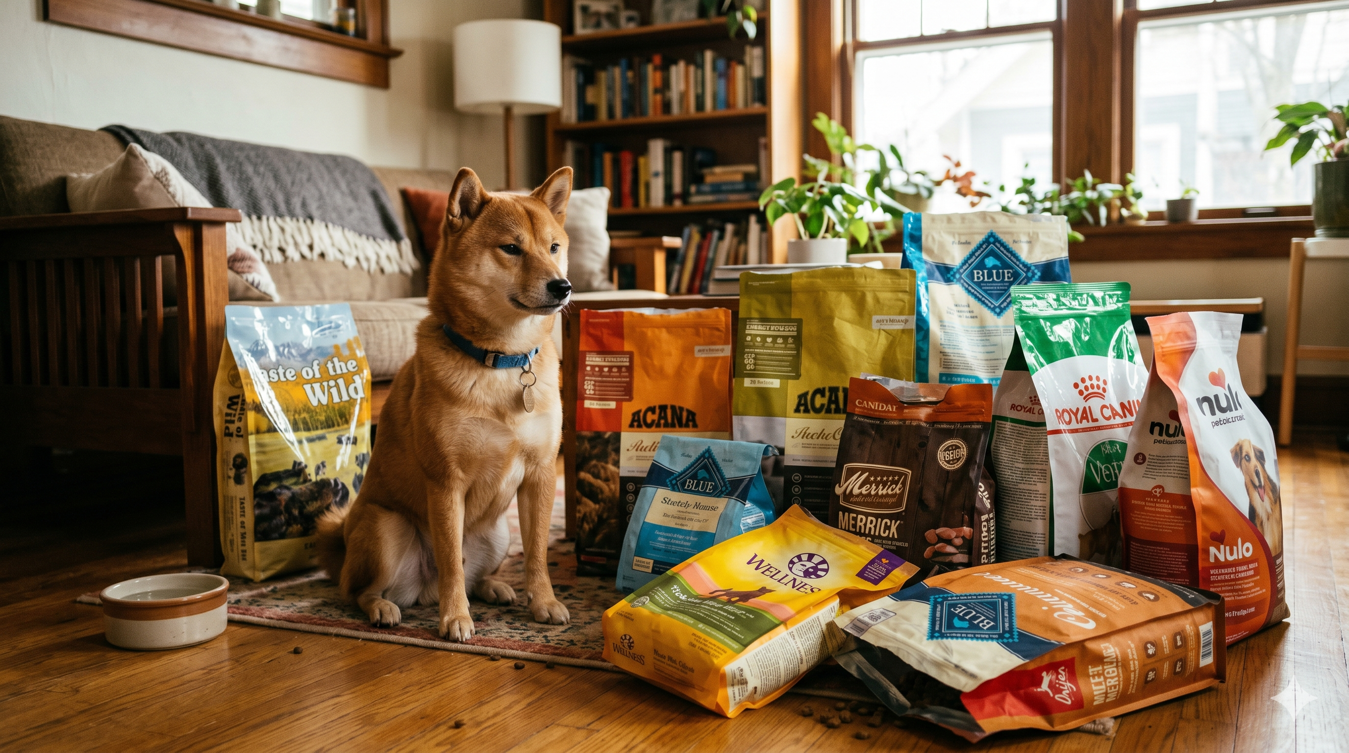 家中堆了好幾包不同品牌飼料但挑嘴狗不吃的場景