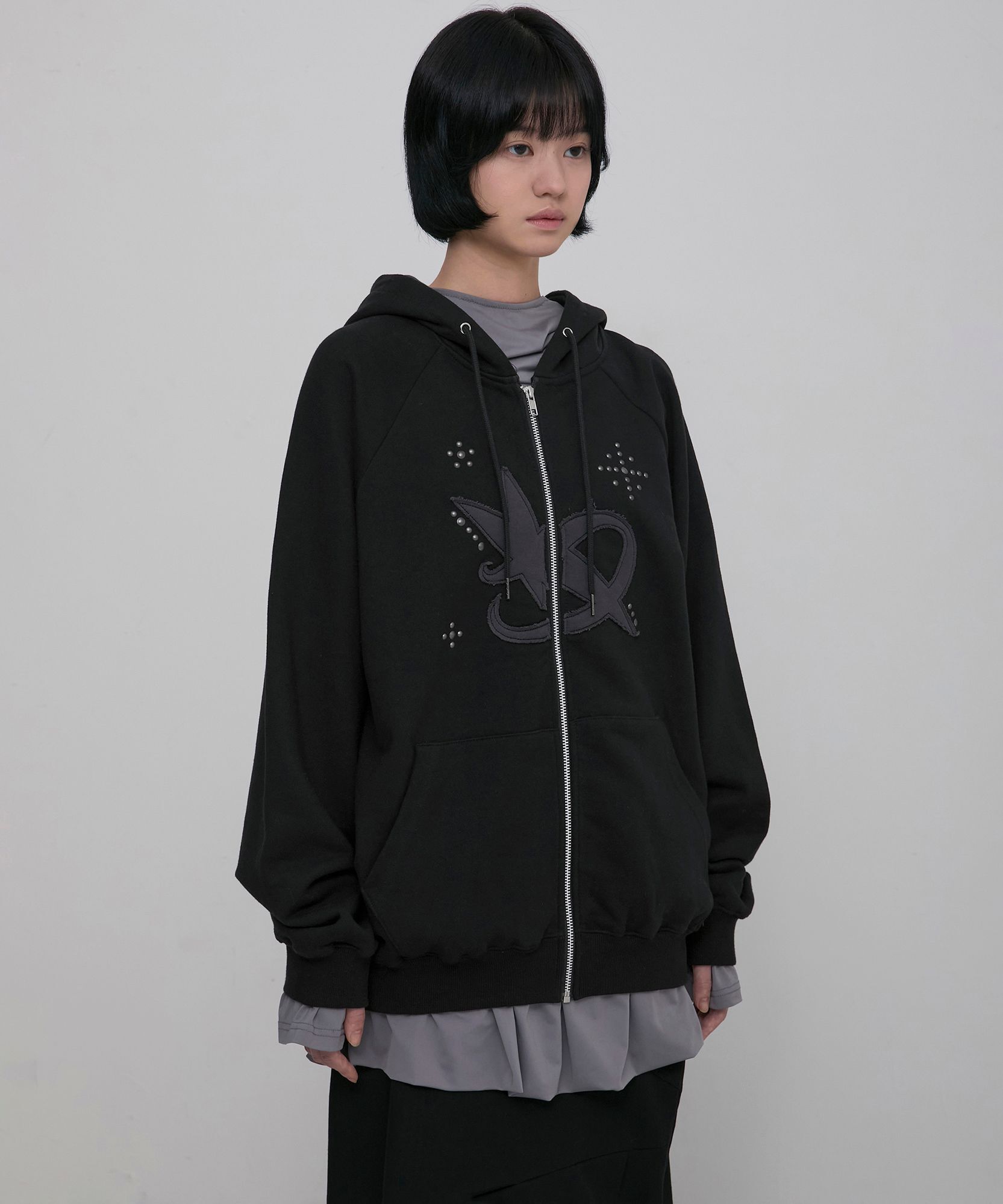 FLAREUP 銀河系拉鍊連帽衫 FL-194_Black