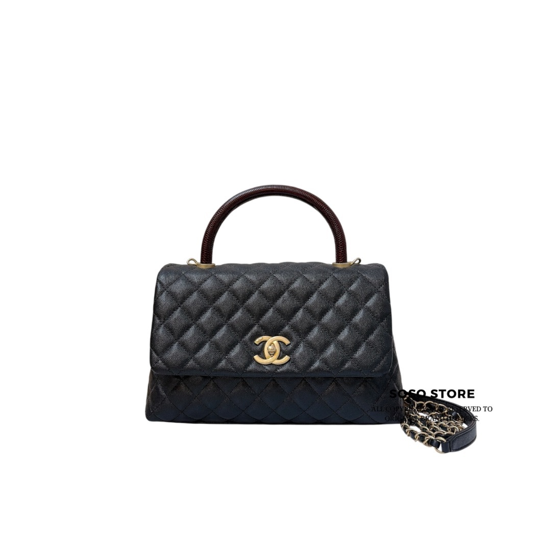 Chanel Coco Handle Bag - Black / GHW