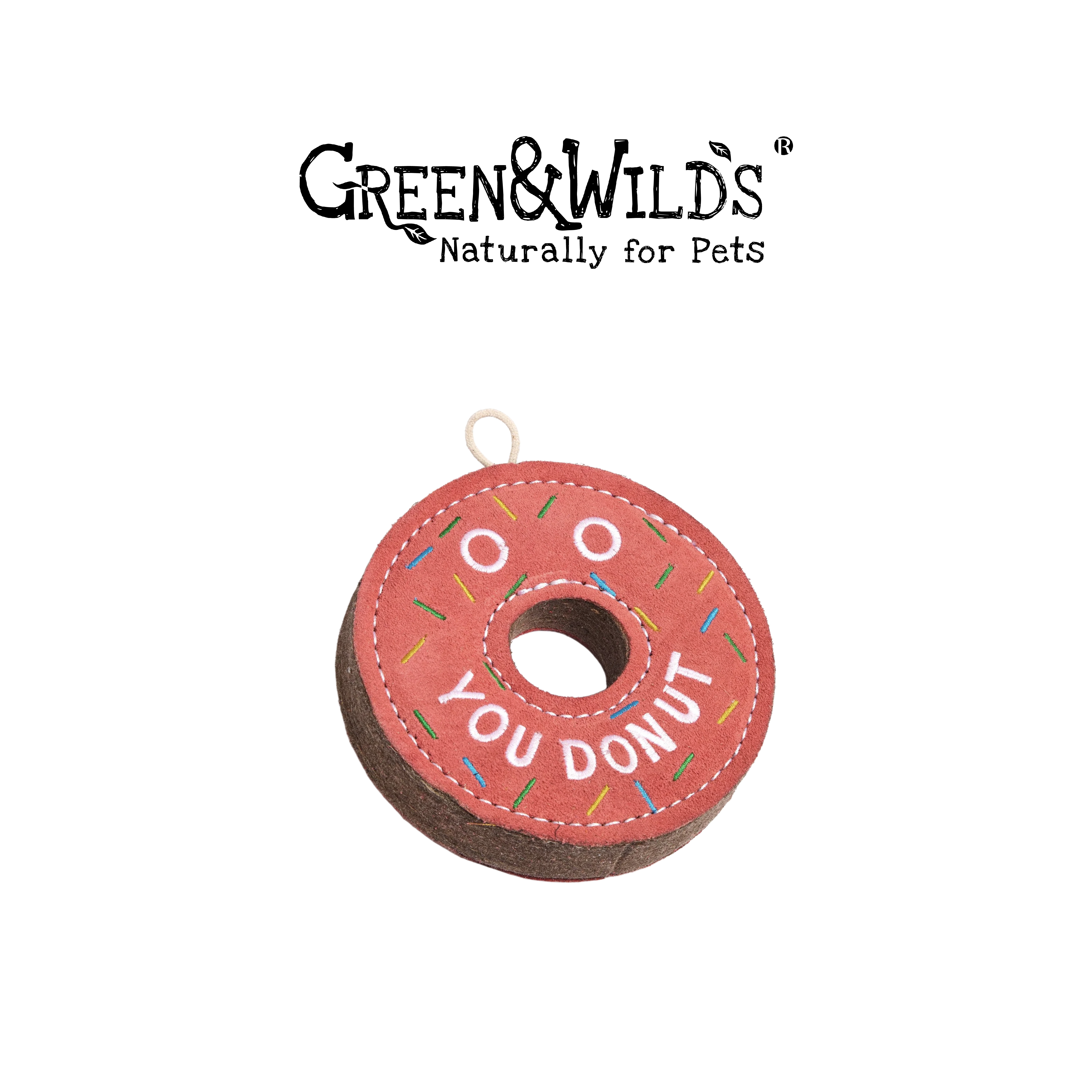 草莓甜甜圈 - 天然天然犬用啃咬玩具｜英國 GREEN & WILDS