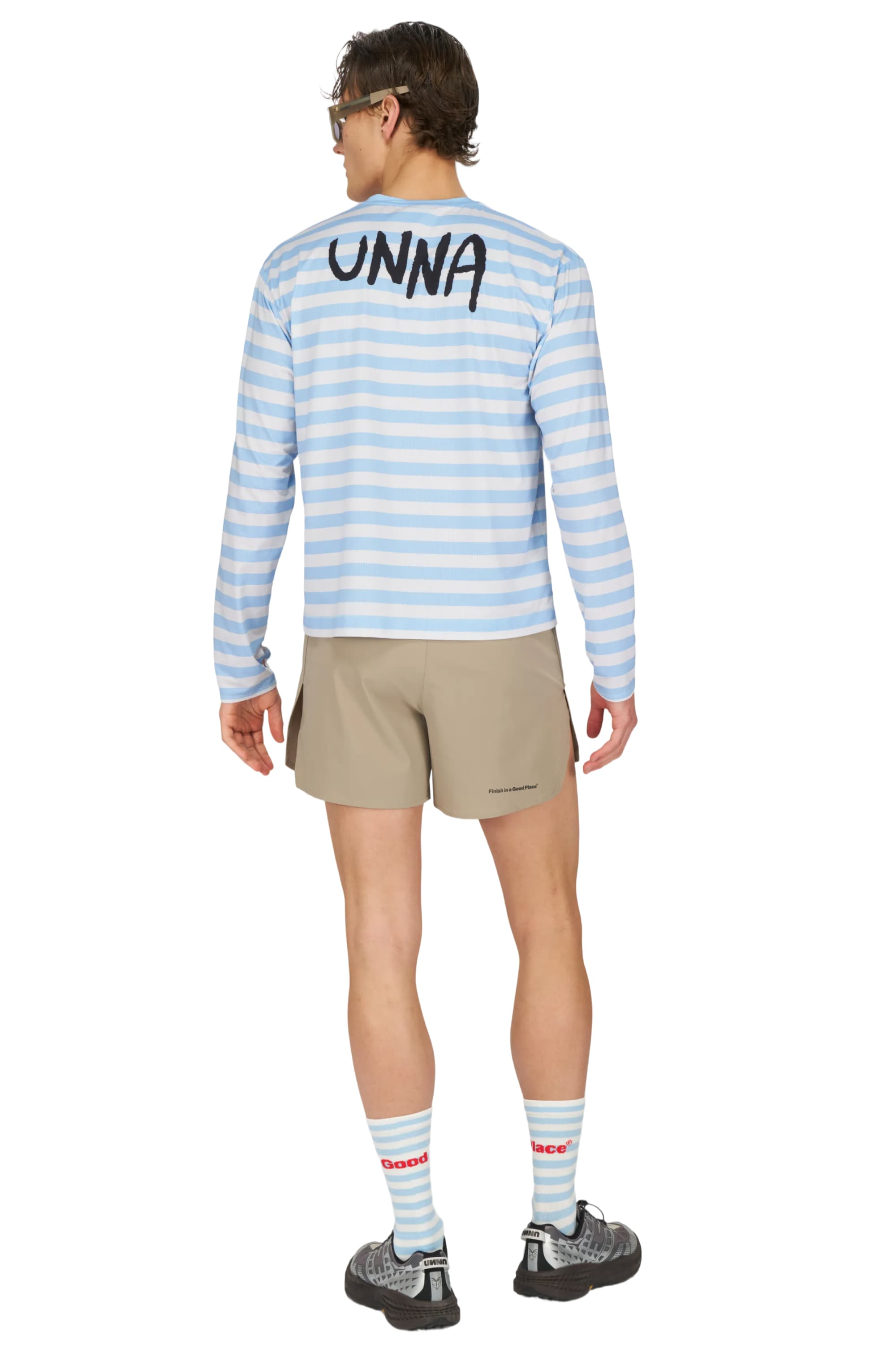 UNNA｜Men's Striped LS M "Baby Blue"