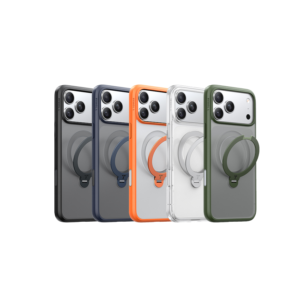 分享到 TORRAS Ostand Spin Magnetic iPhone 17系列 相機按鍵旋轉支架防摔手機殼