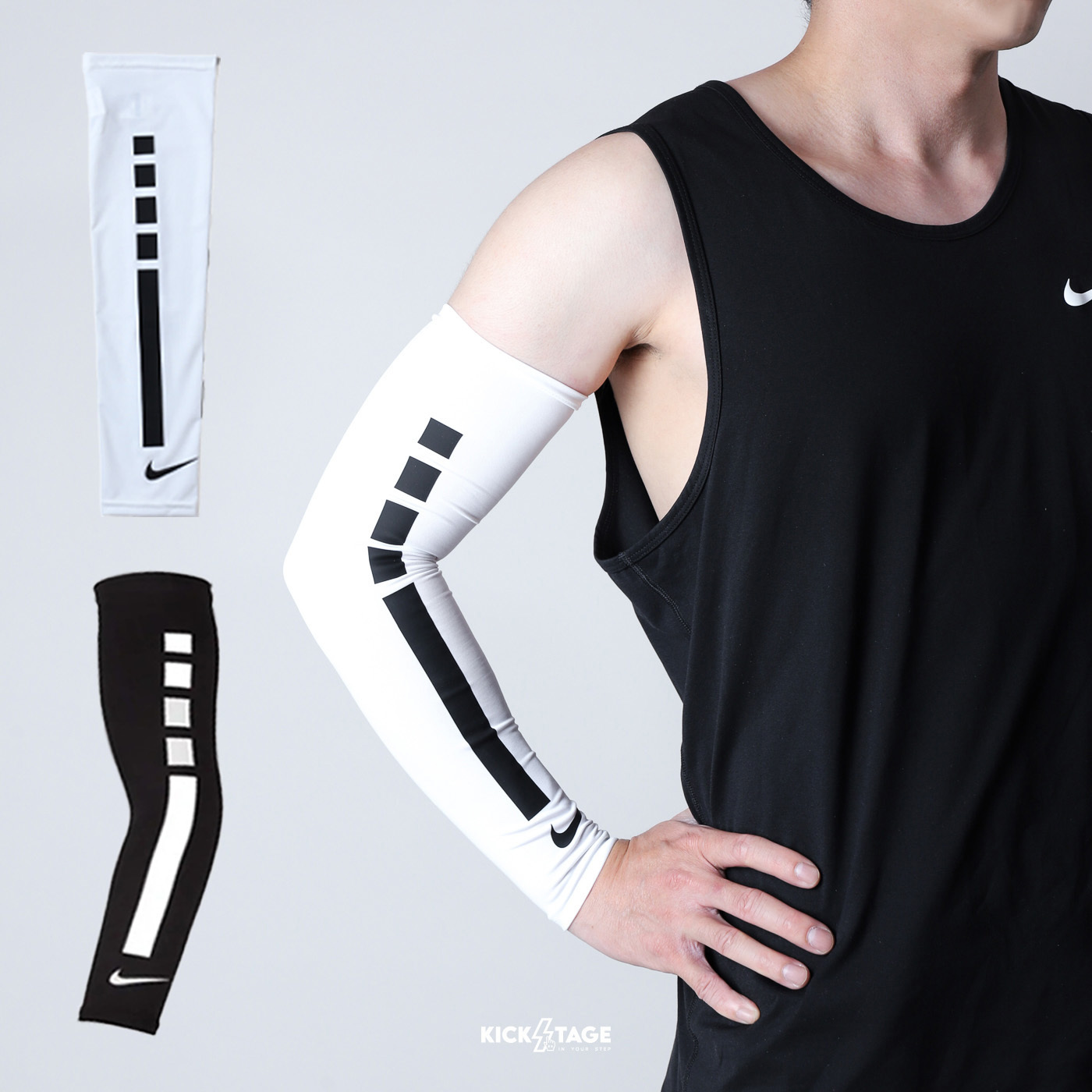 NIKE SHOOTER SLEEVE PRO ELITE 白色 黑色 運動 健身 訓練 籃球 貼身 防曬 抗UV 吸濕排汗 單入裝 臂套2.0【N0003146127/N0003146027】SPG