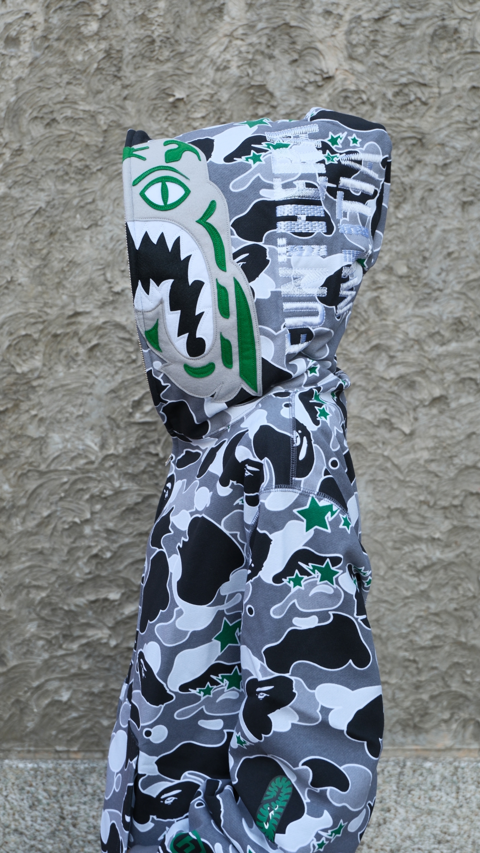 BAPE X HIDDEN 聯名 STA CAMO TIGER FULL ZIP HOODIE 老虎 迷彩 鯊魚外套 1M23115901