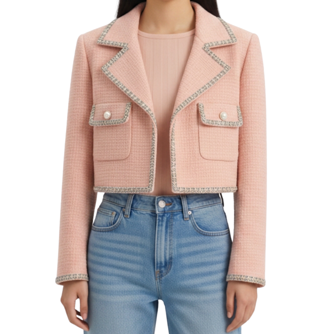 1EA0408-025 [EDWARD ACHOUR] Jacket Pink #100105/1005 (C-EU-E)