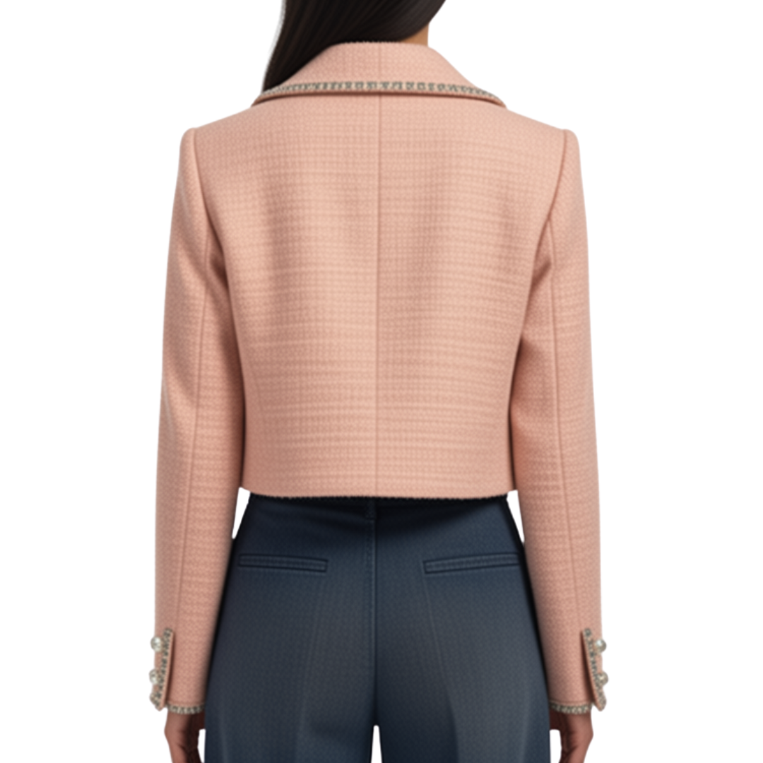 1EA0408-025 [EDWARD ACHOUR] Jacket Pink #100105/1005 (C-EU-E)