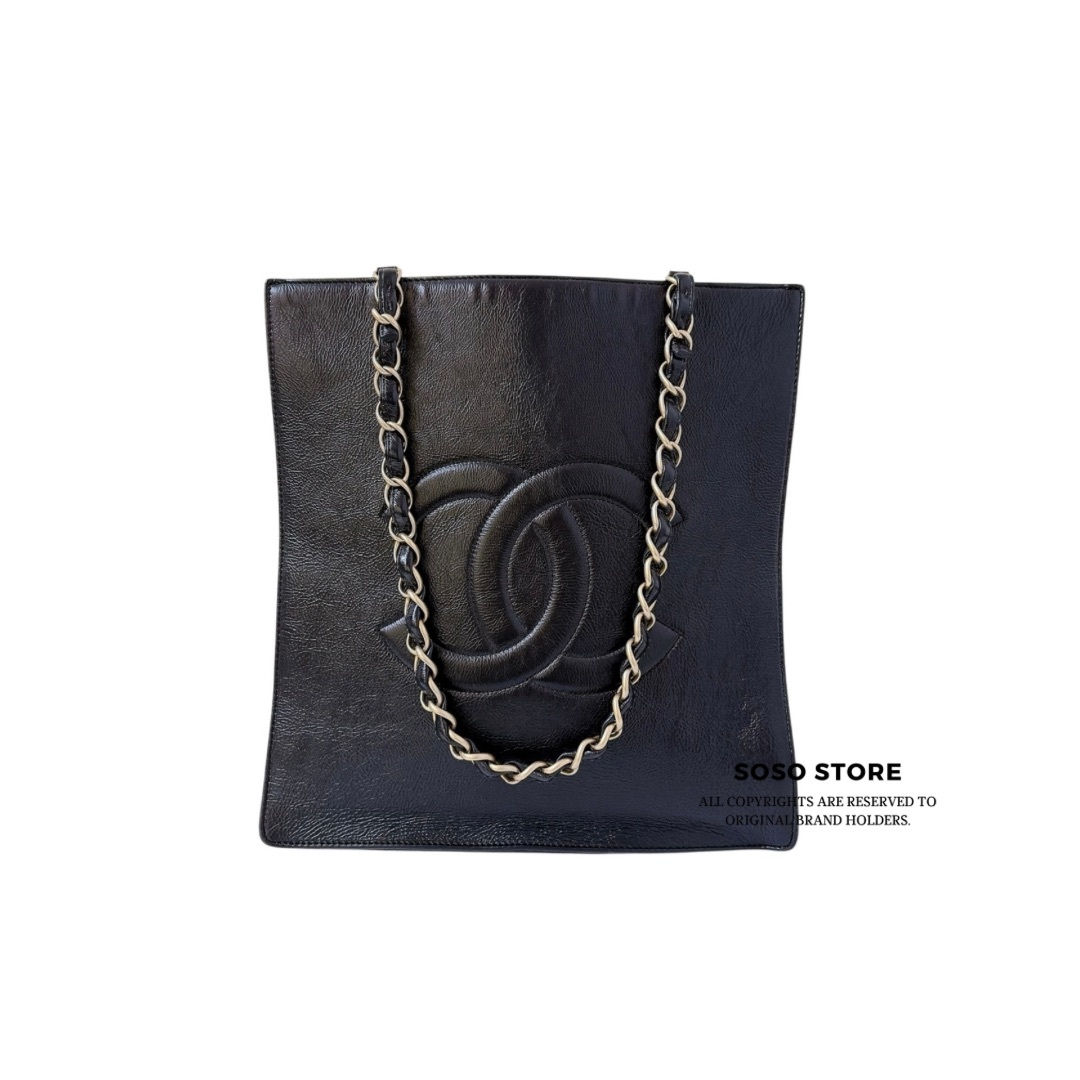 Chanel North South Tote Bag - Black / GHW