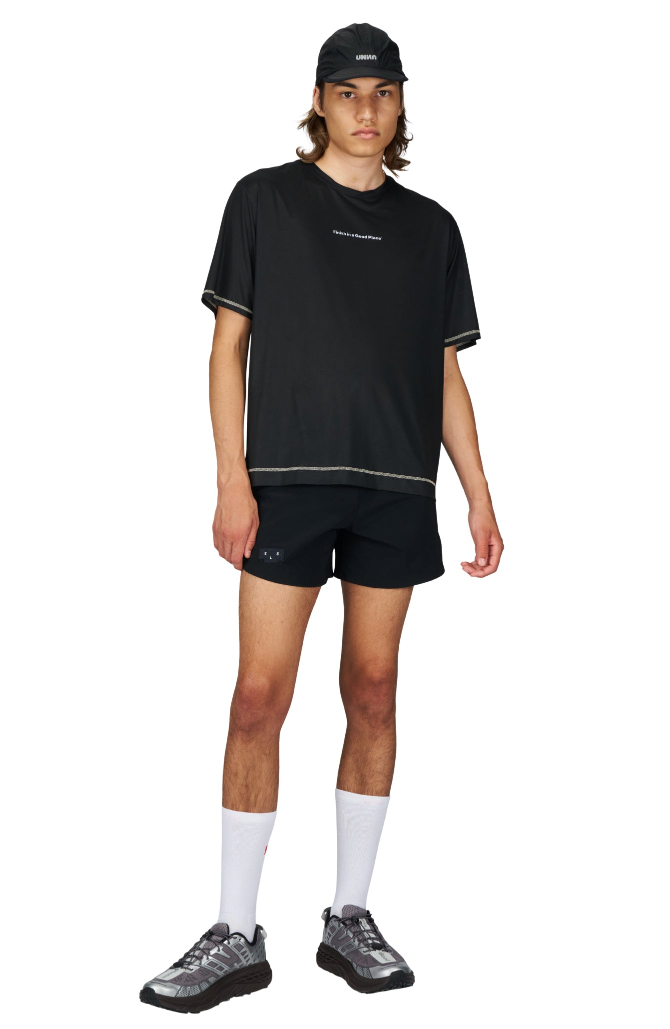 UNNA｜Wavy Tee "Black"