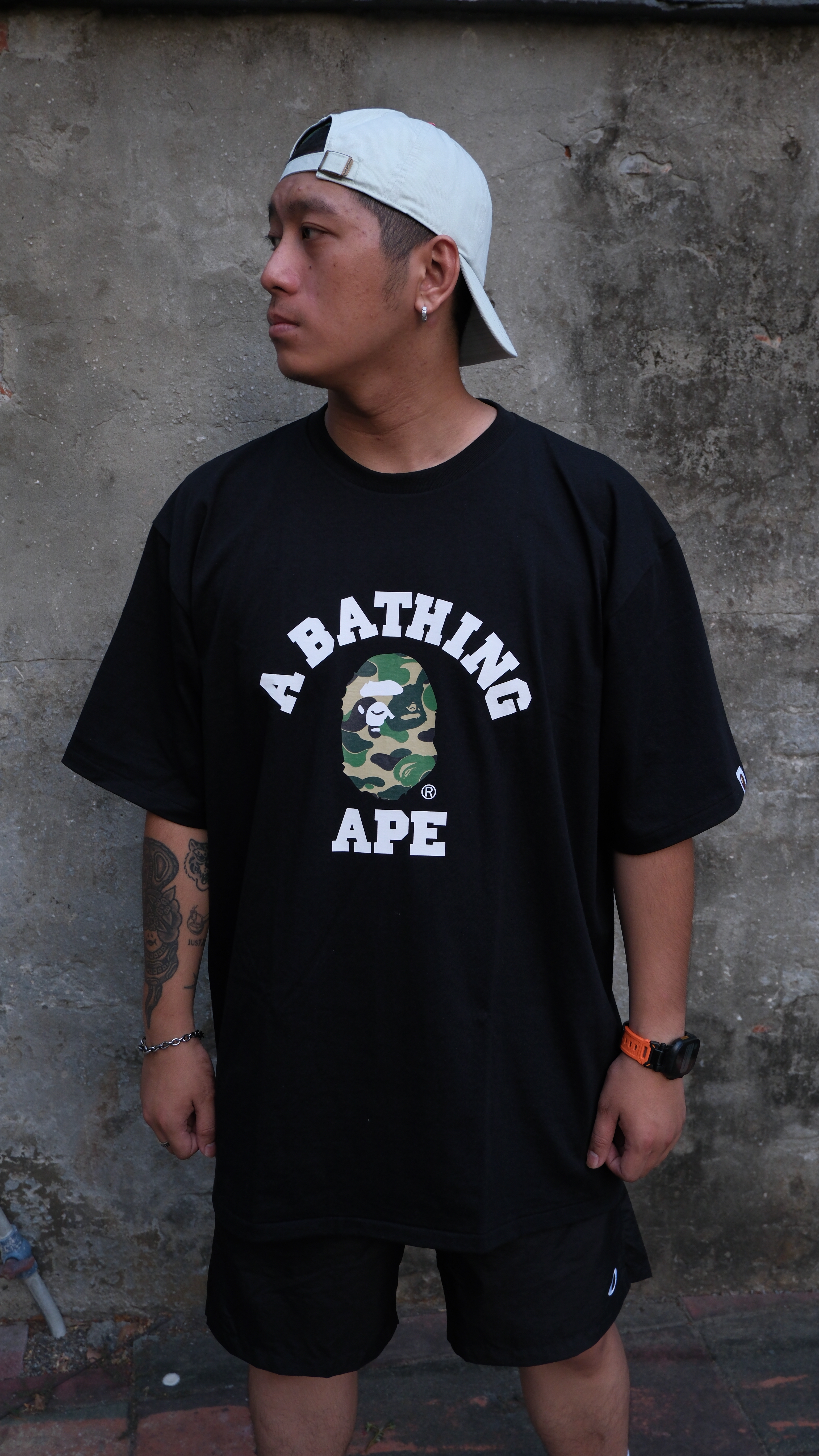BAPE ABC CAMO COLLEGE 迷彩 猿人頭 短Tee 1M30110004