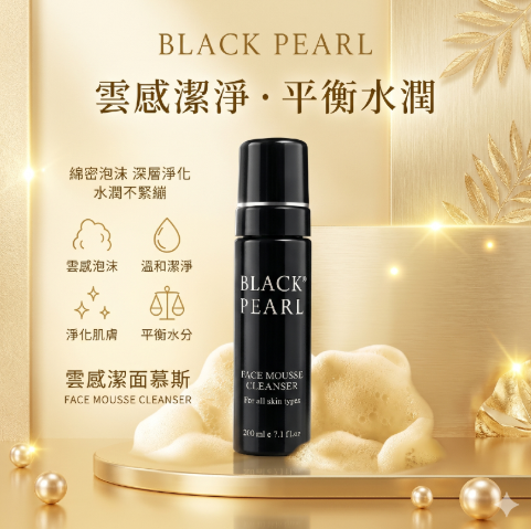 EE260525-E6 BLACKPEARL 雲感潔面慕絲200ml（exp：2028.6） (買一送一，共兩支）