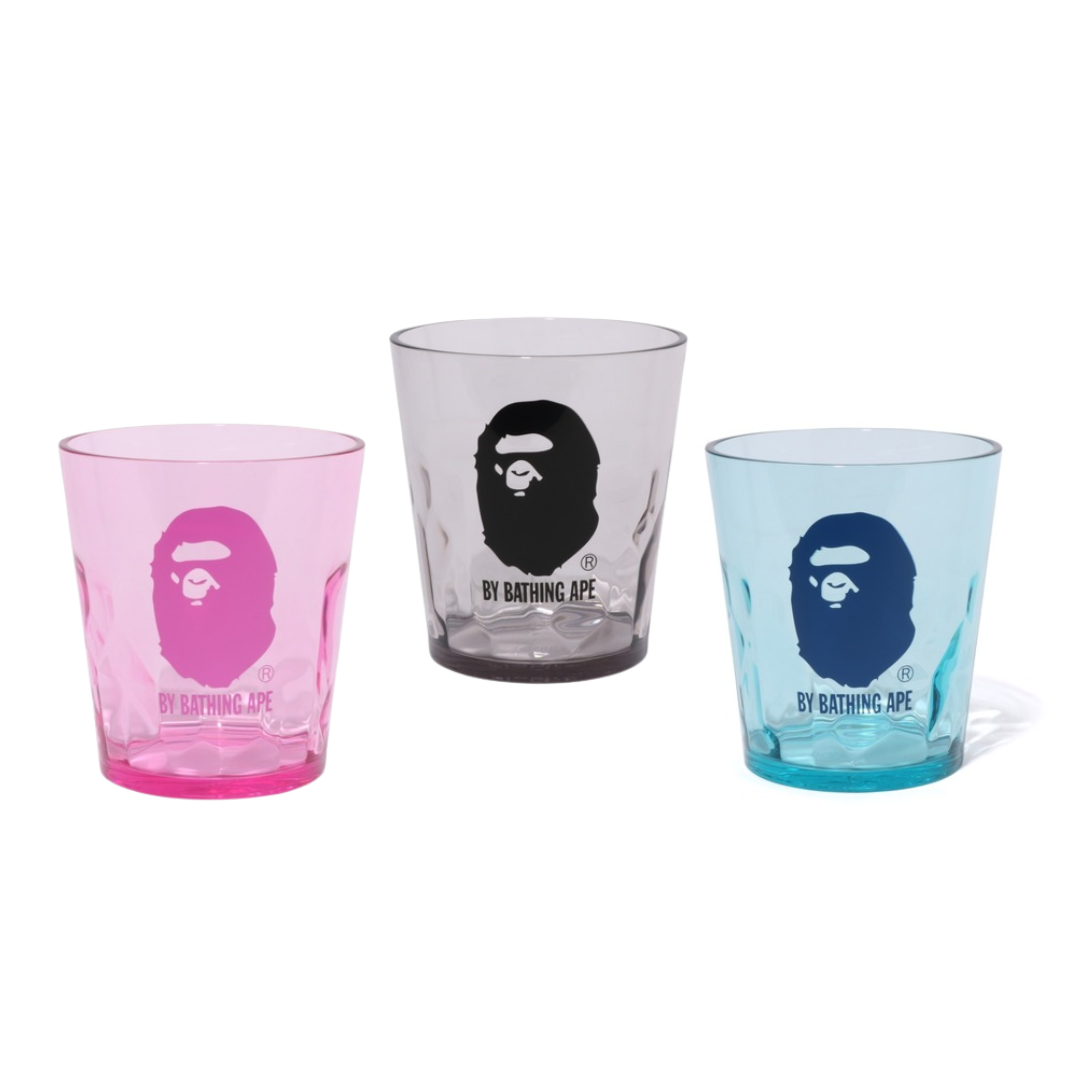2026SS A BATHING APE BAPE PLAKIRA APE HEAD GLASS 大頭 壓克力 耐熱 透明 杯子 現貨 1M23193902