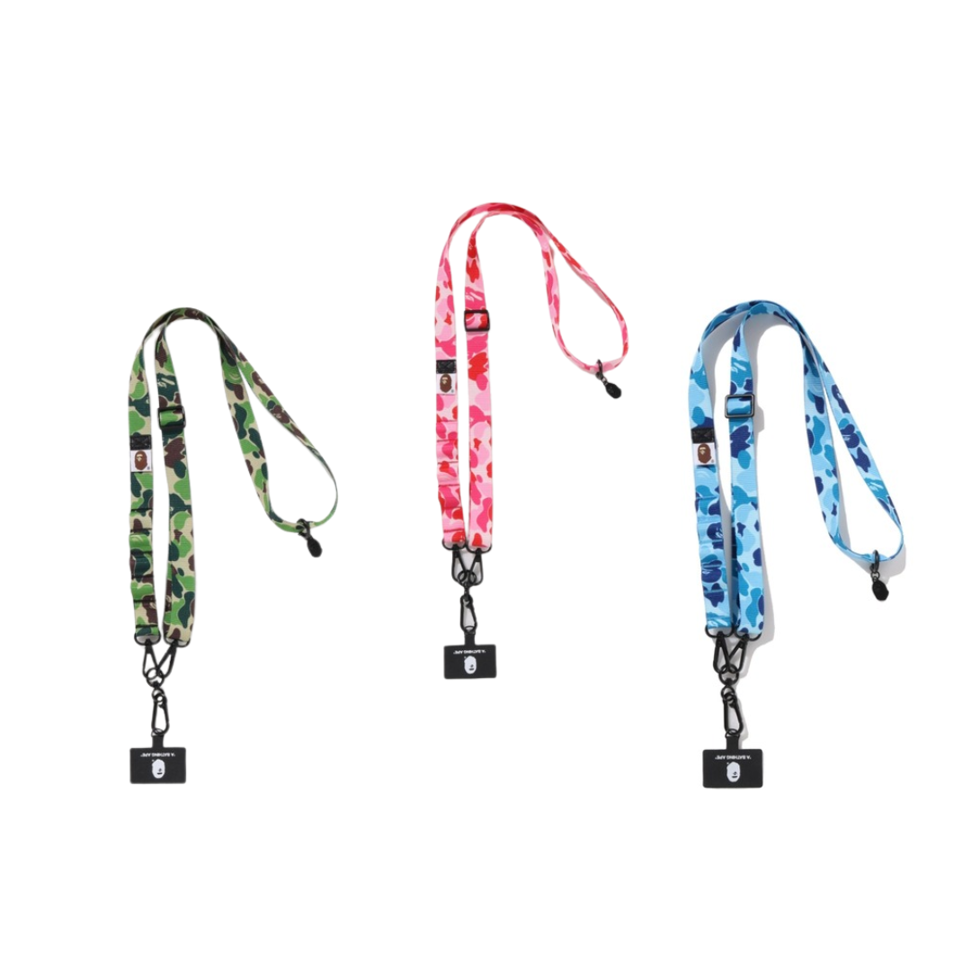 2026SS BAPE A BATHING APE ABC CAMO SMARTPHONE SHOULDER STRAP MOBILE 手機背帶 掛帶 現貨 1M20182005
