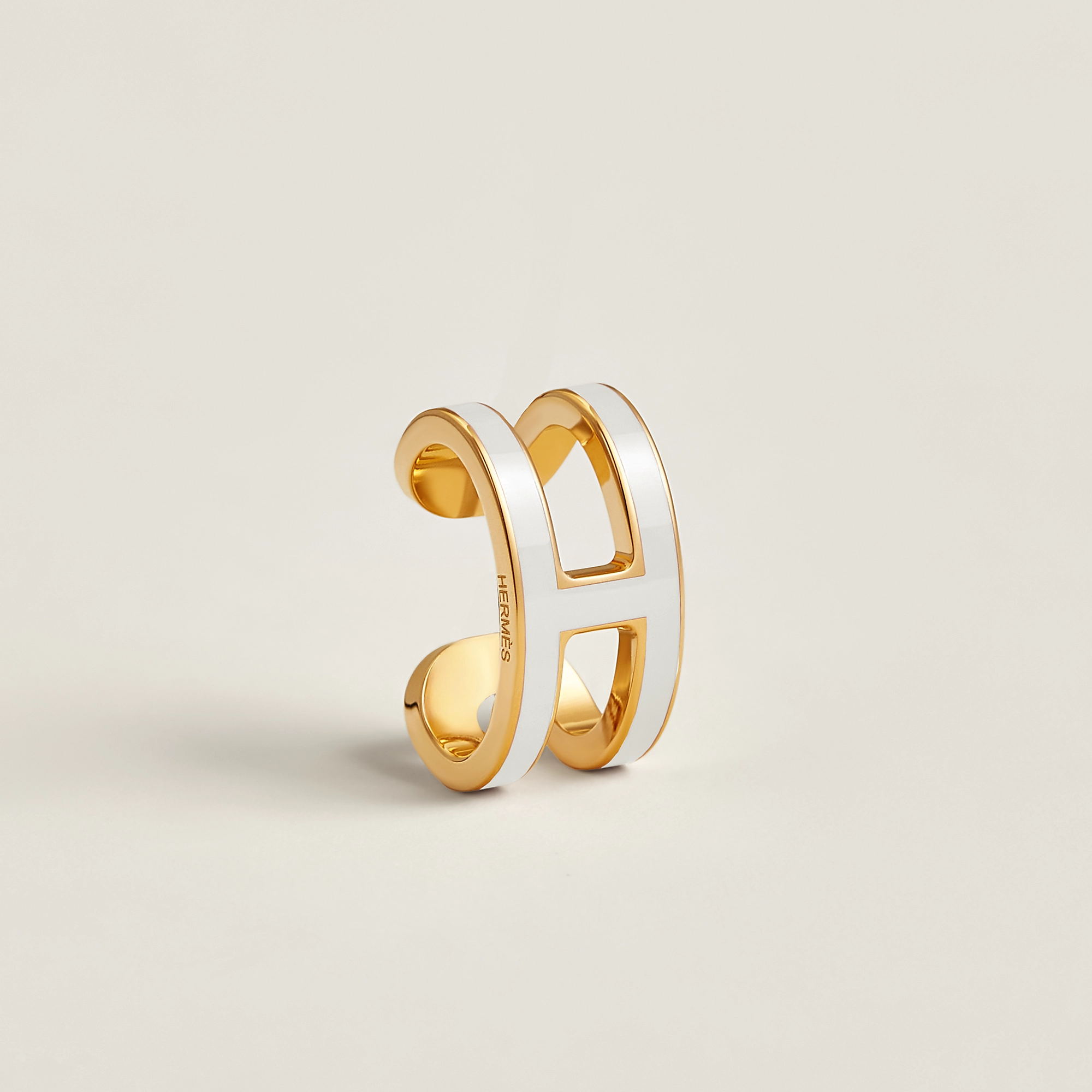 HERMES Pop H ear cuff blanc F 白色金