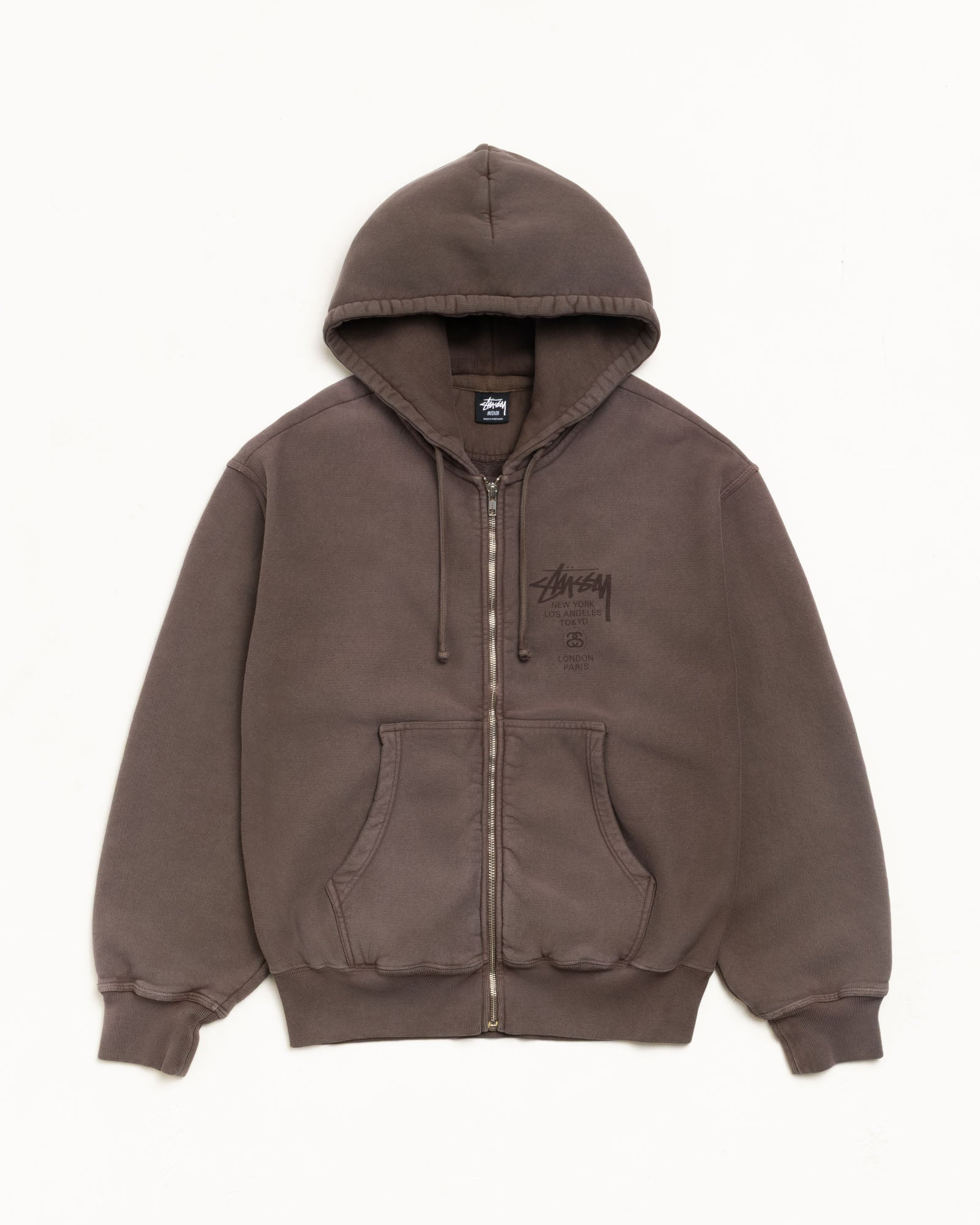 2026SS STUSSY WORLD TOUR SUN FADE ZIP HOODIE 世界 巡迴 連帽 外套 夾克 水洗 現貨 3973962SF