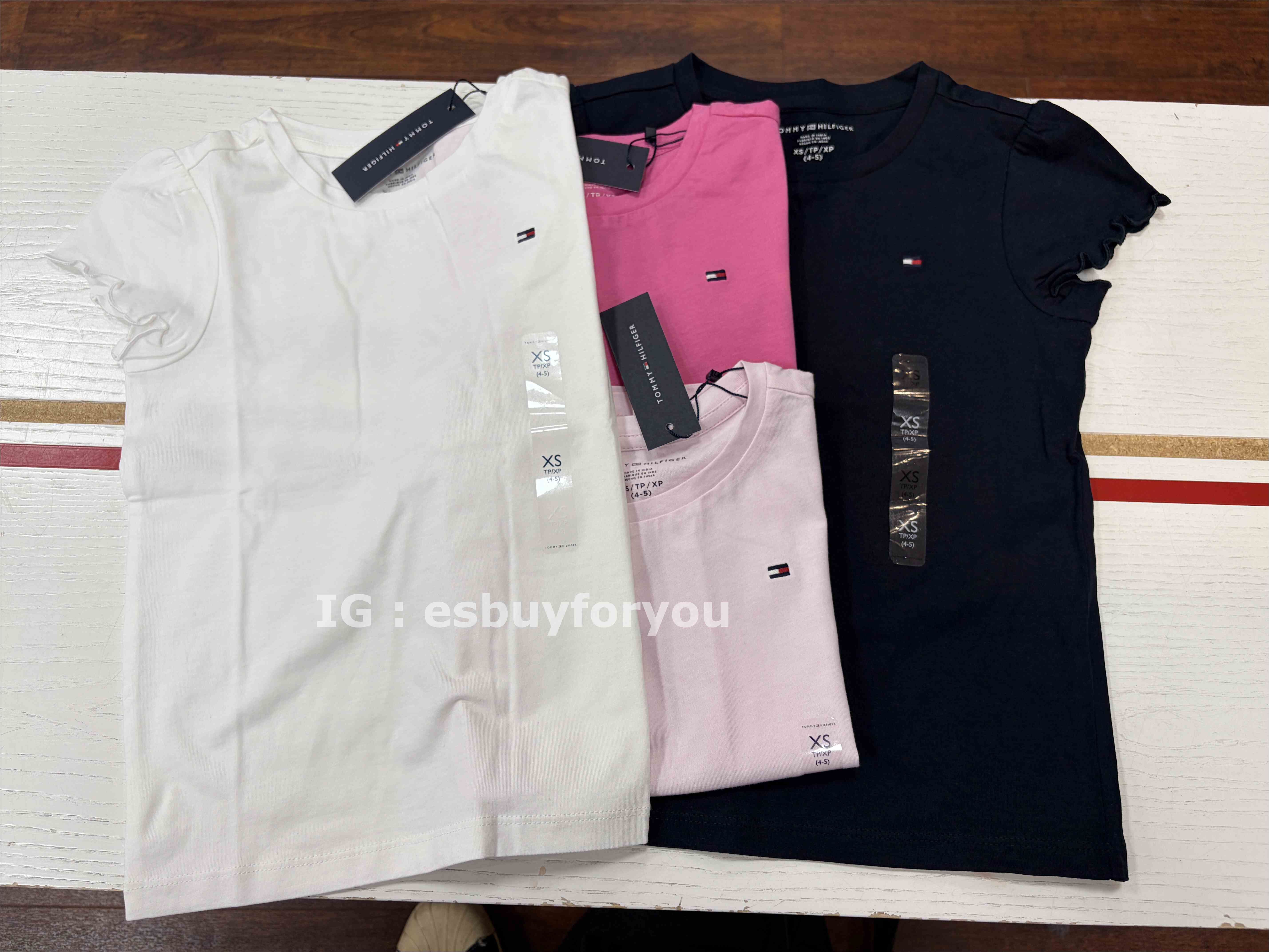 TOMMY 女大童 經典款 素面小LOGO 短TEE (4色)