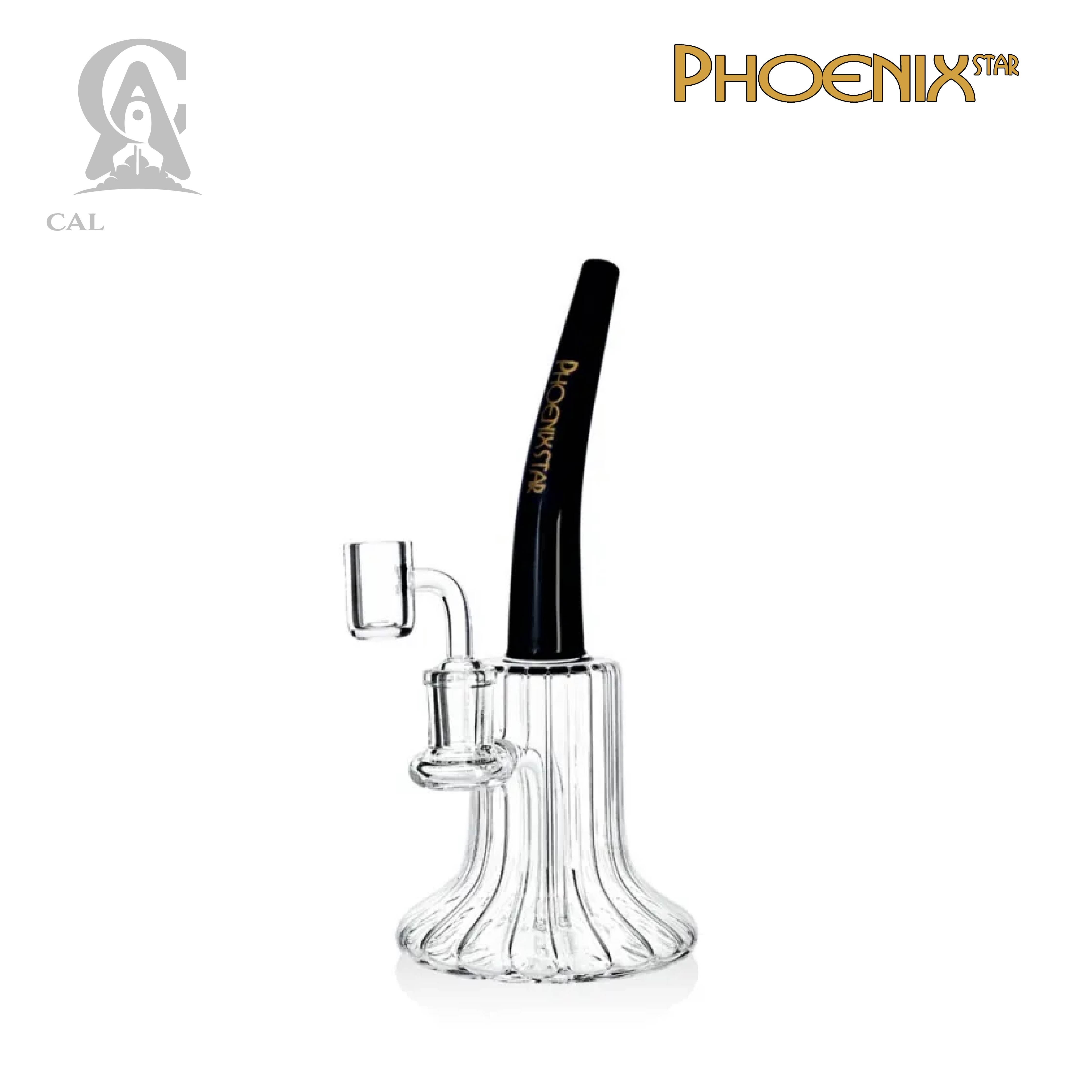 Phoenix Star - 花瓣曲線 玻璃水煙壺 - 14mm - 美國