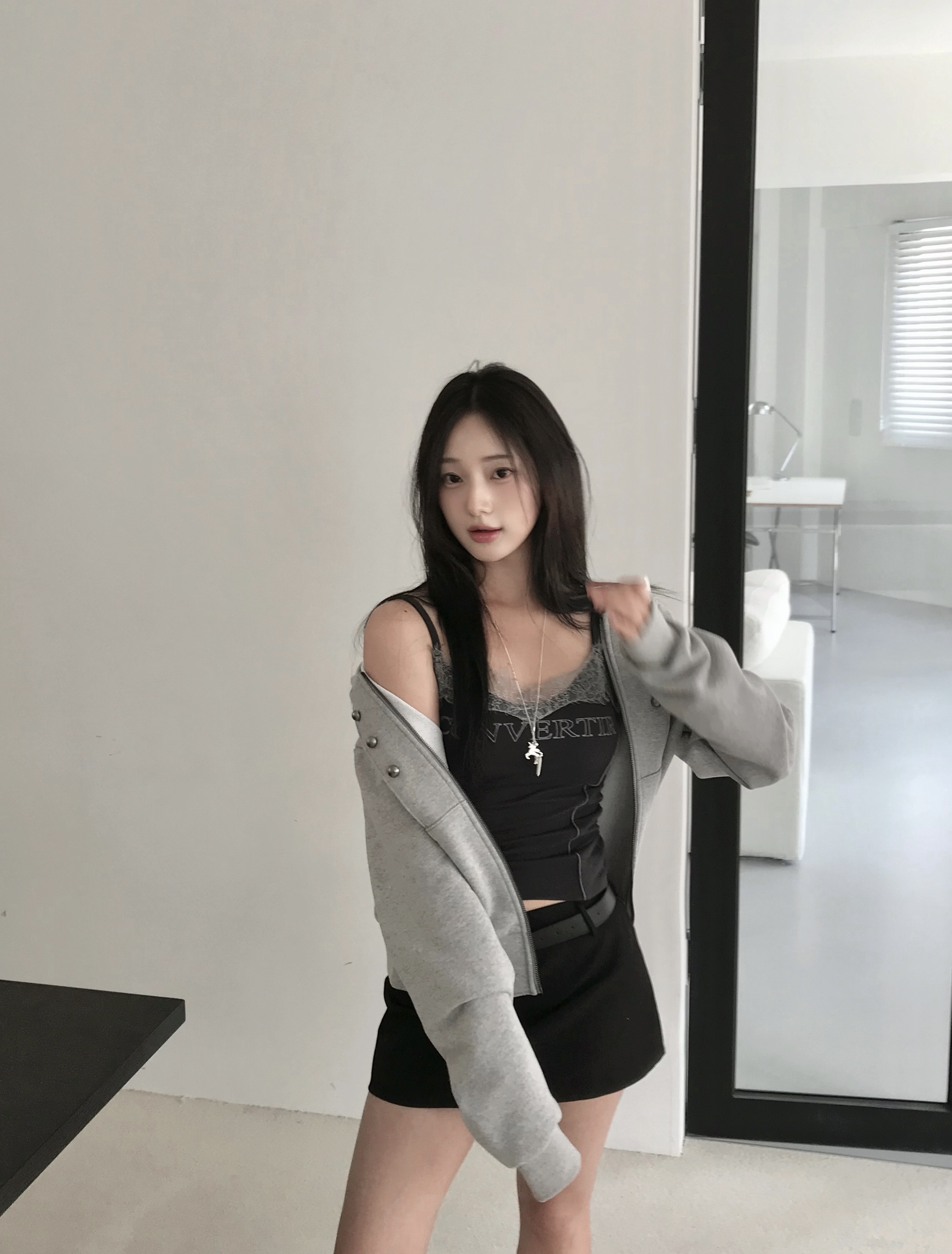 U18 NEW拿破崙元素 連帽外套 (灰)